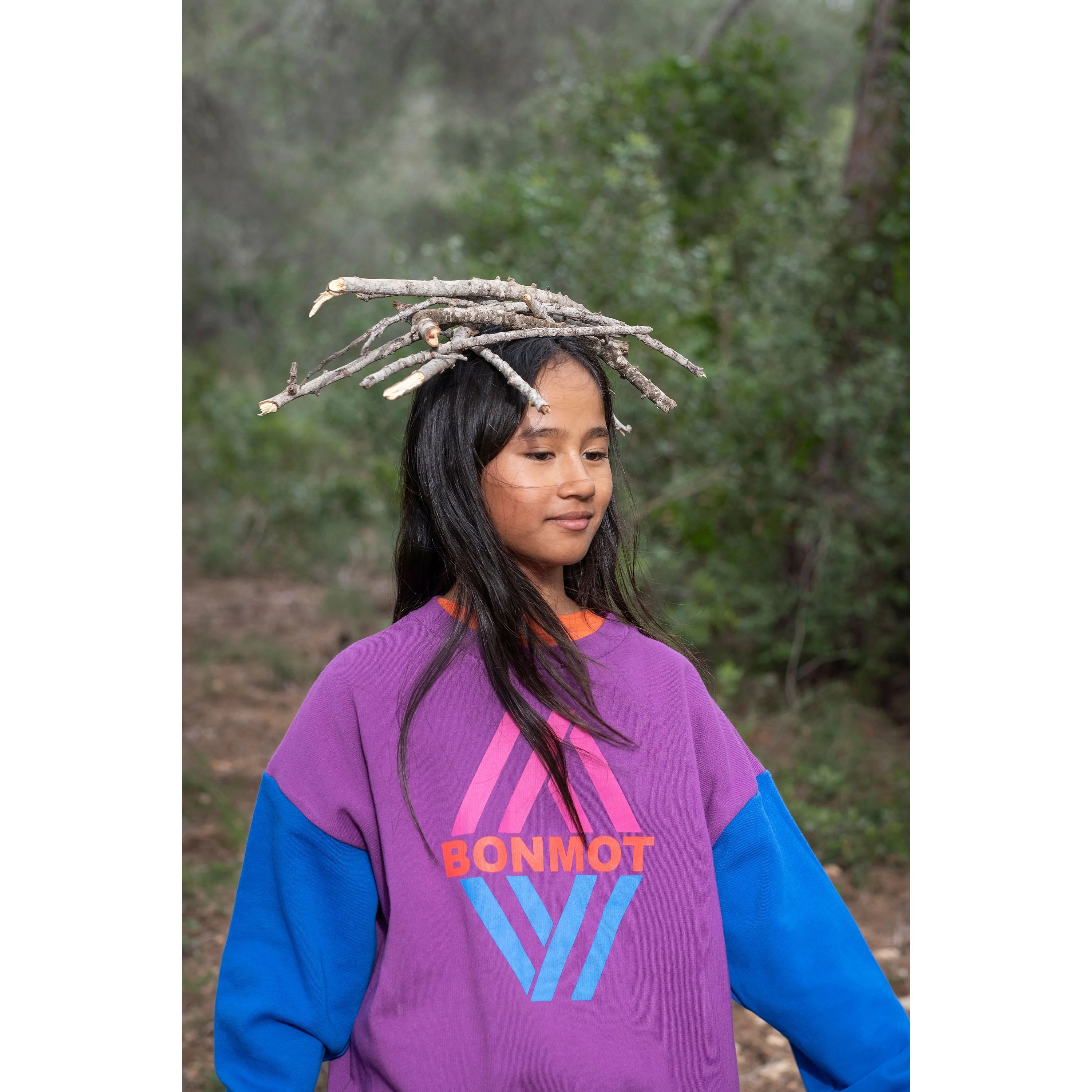 Bonmot Magenta Bonmot Rhombus Sweatshirt - Image 2
