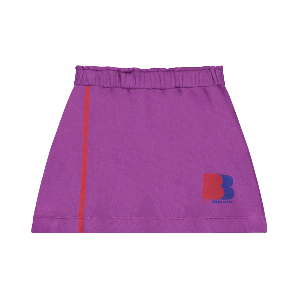 Bonmot Magenta  Side Stripe Mini Skirt