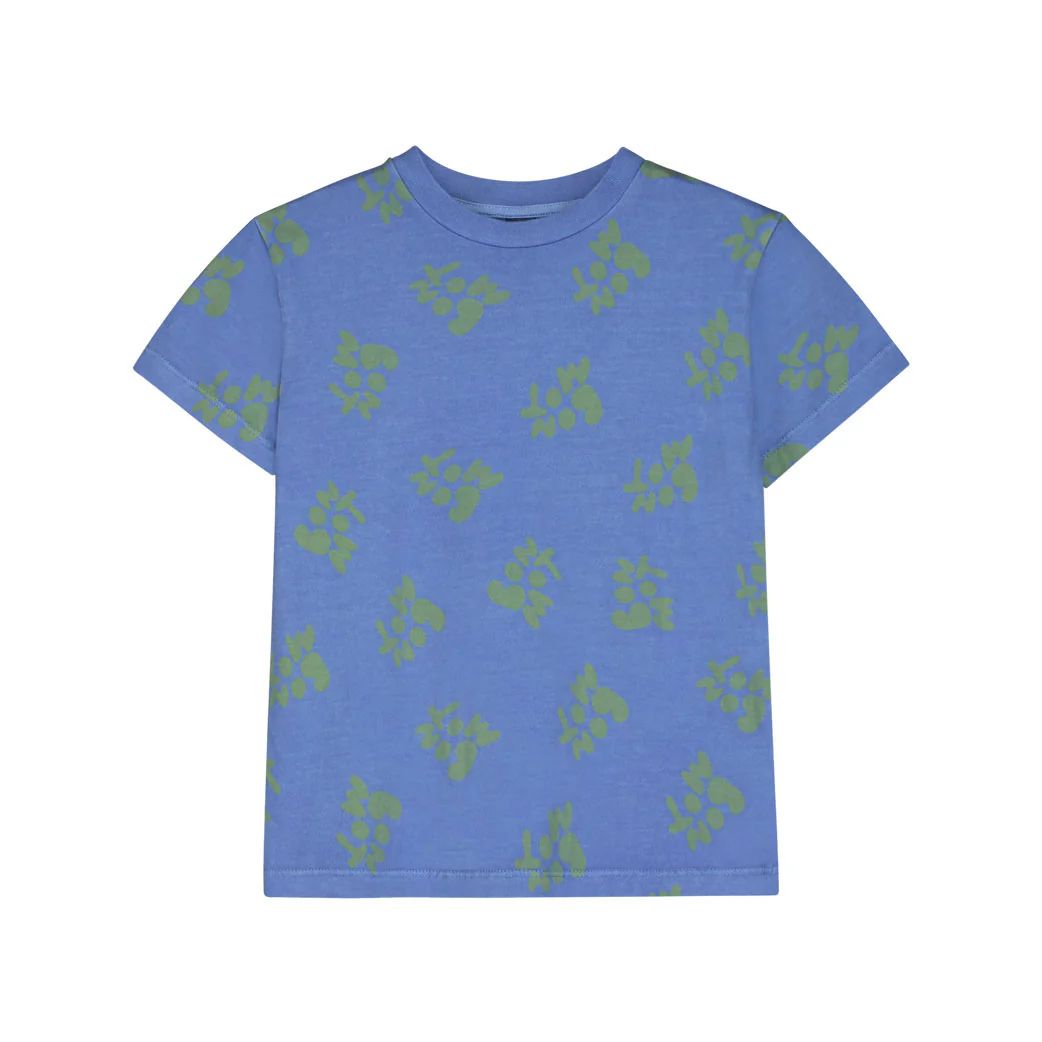 Bonmot Mid Blue Allover Logo Tee