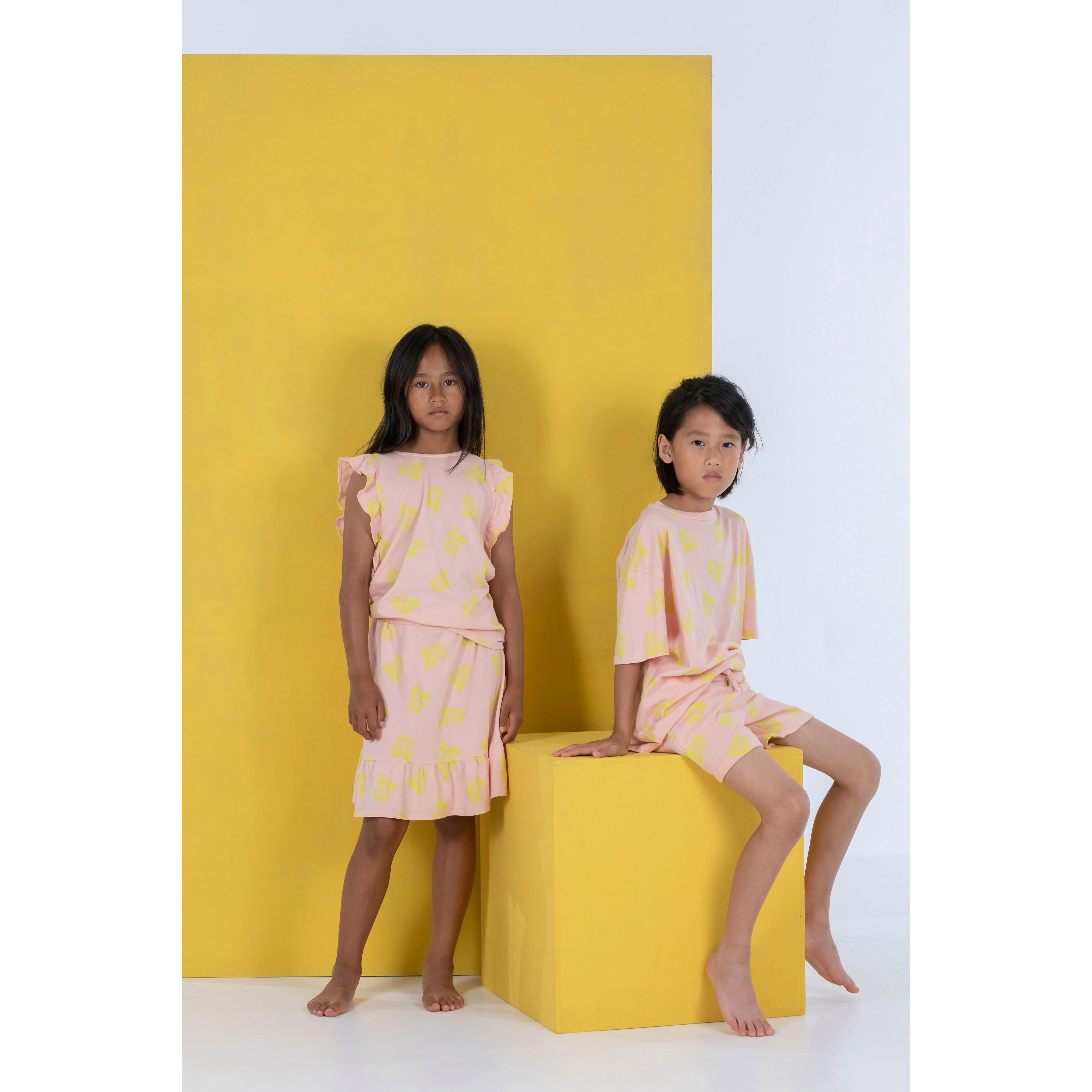Bonmot Tan Rose Bonmot Allover Frilles Tee - Image 2