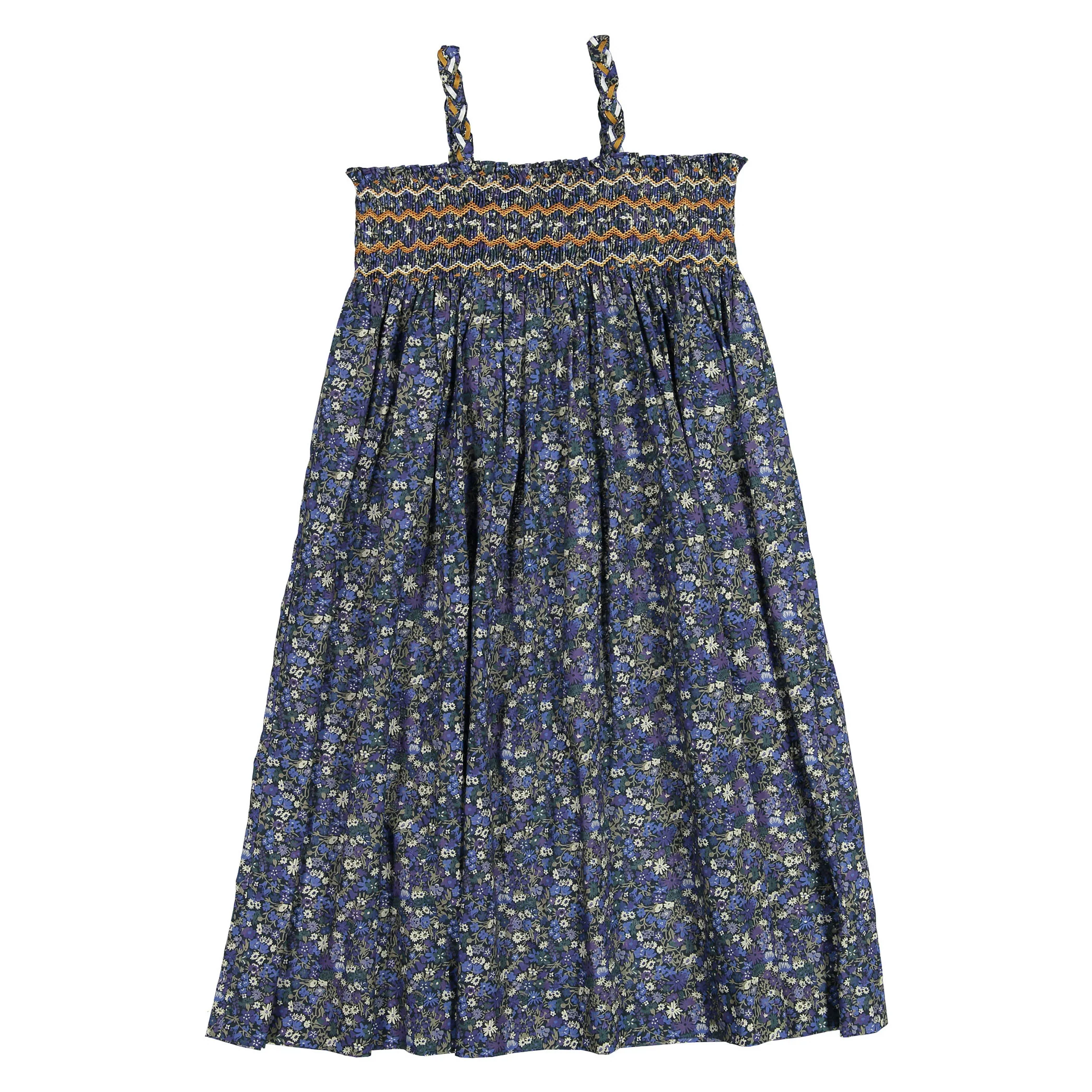 Bonpoint Blue Floral Efrances Dress