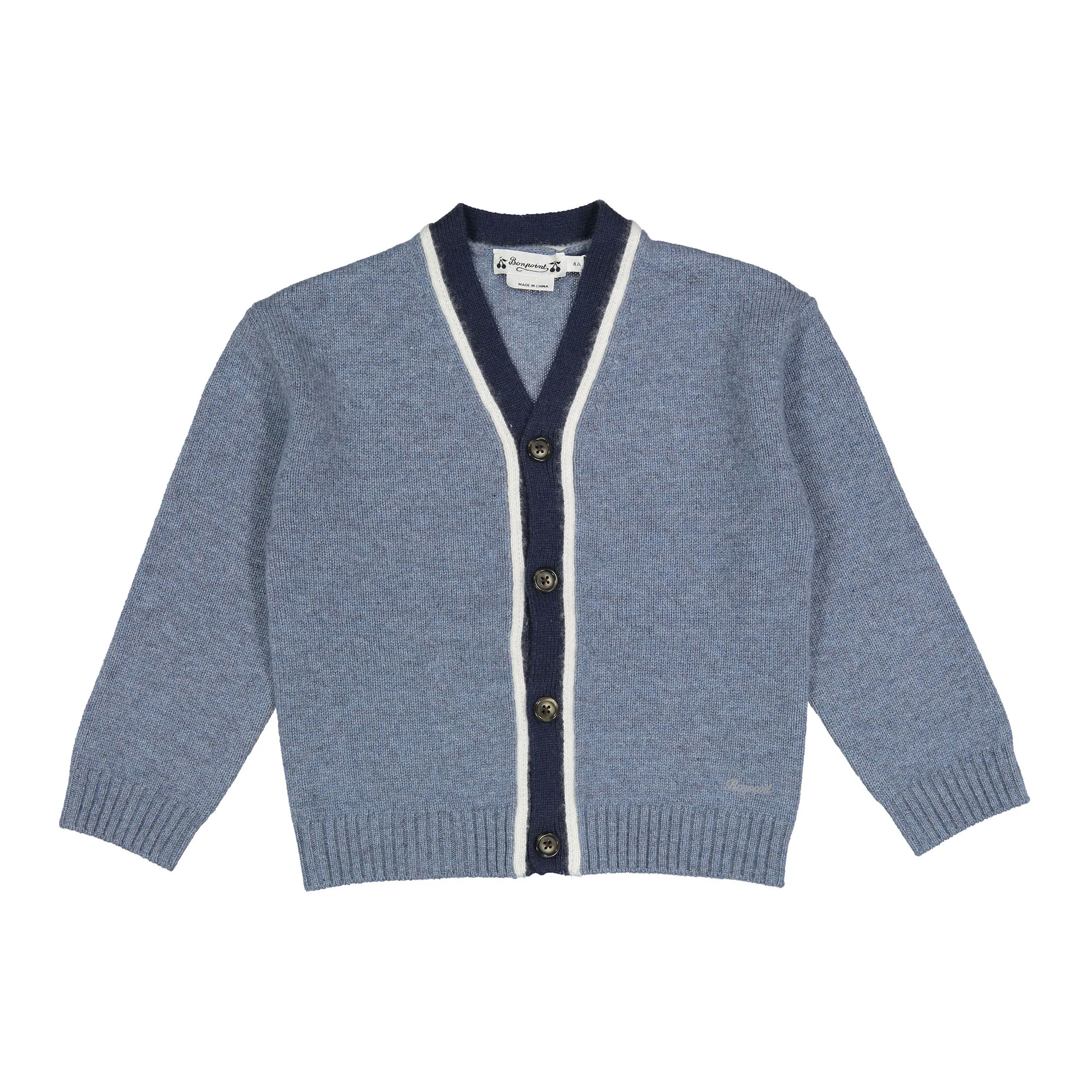 Bonpoint Blue Garfield Cardigan