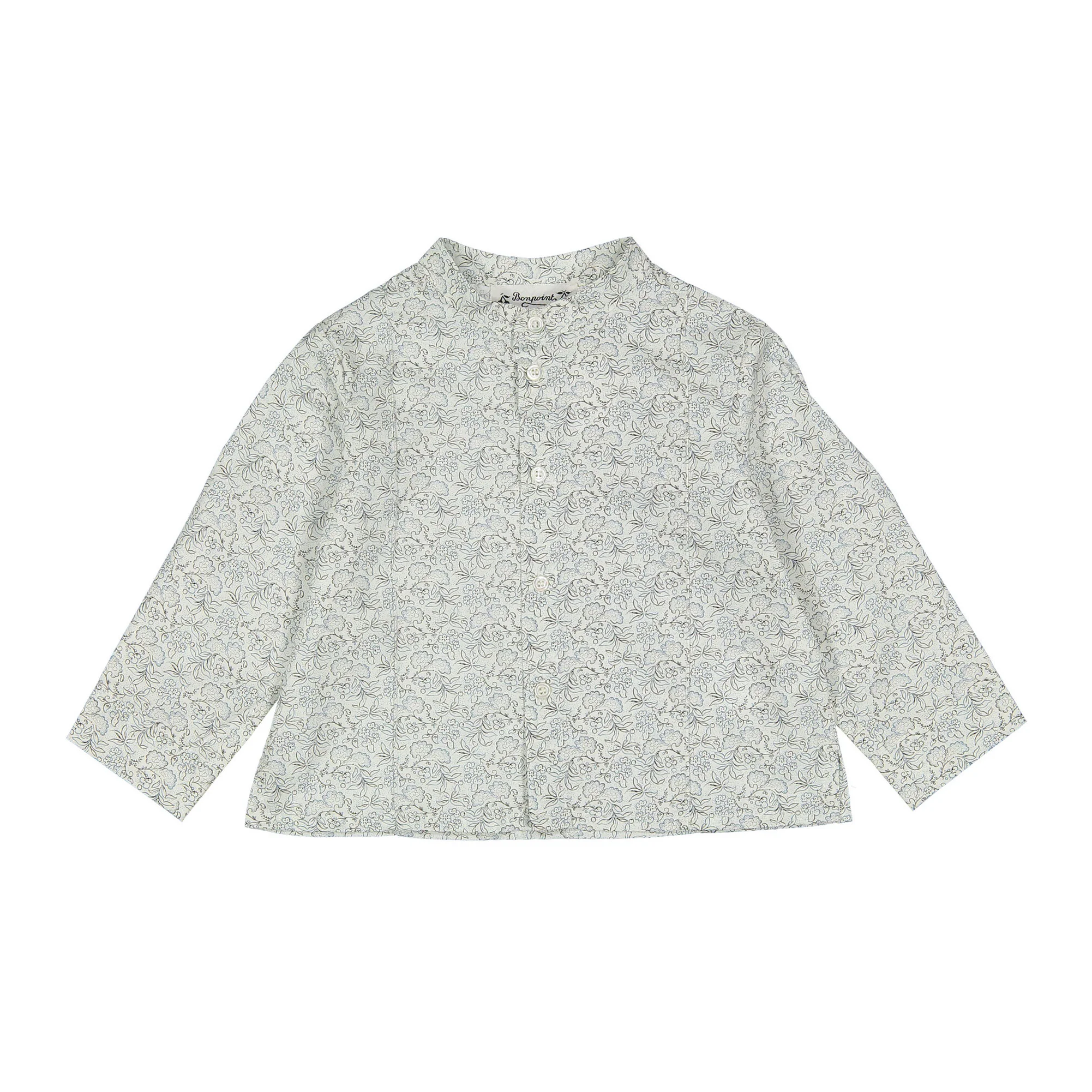 Bonpoint Blue Grey Gani Baby Shirt