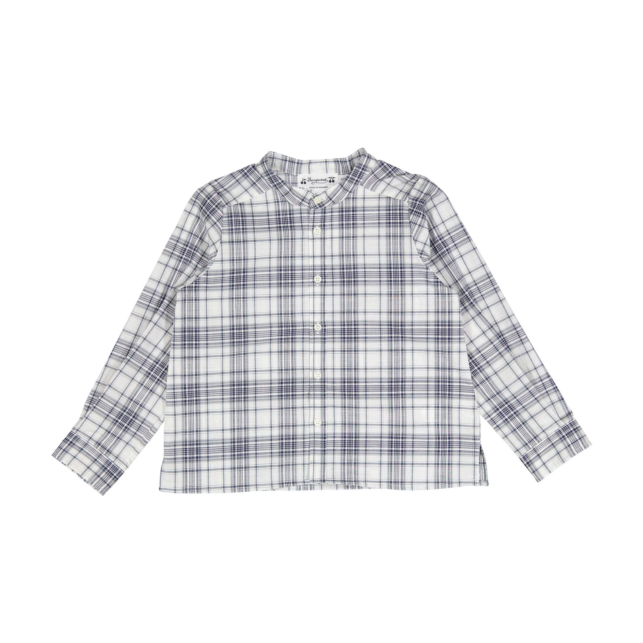 Bonpoint Blue Plaid Floriant Shirt