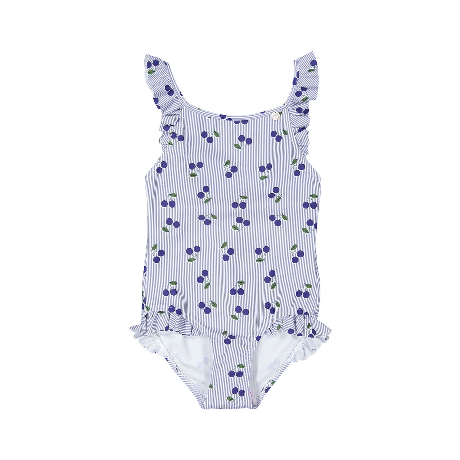 Bonpoint Blue Striped Cherry Roy Acapulco Swimsuit
