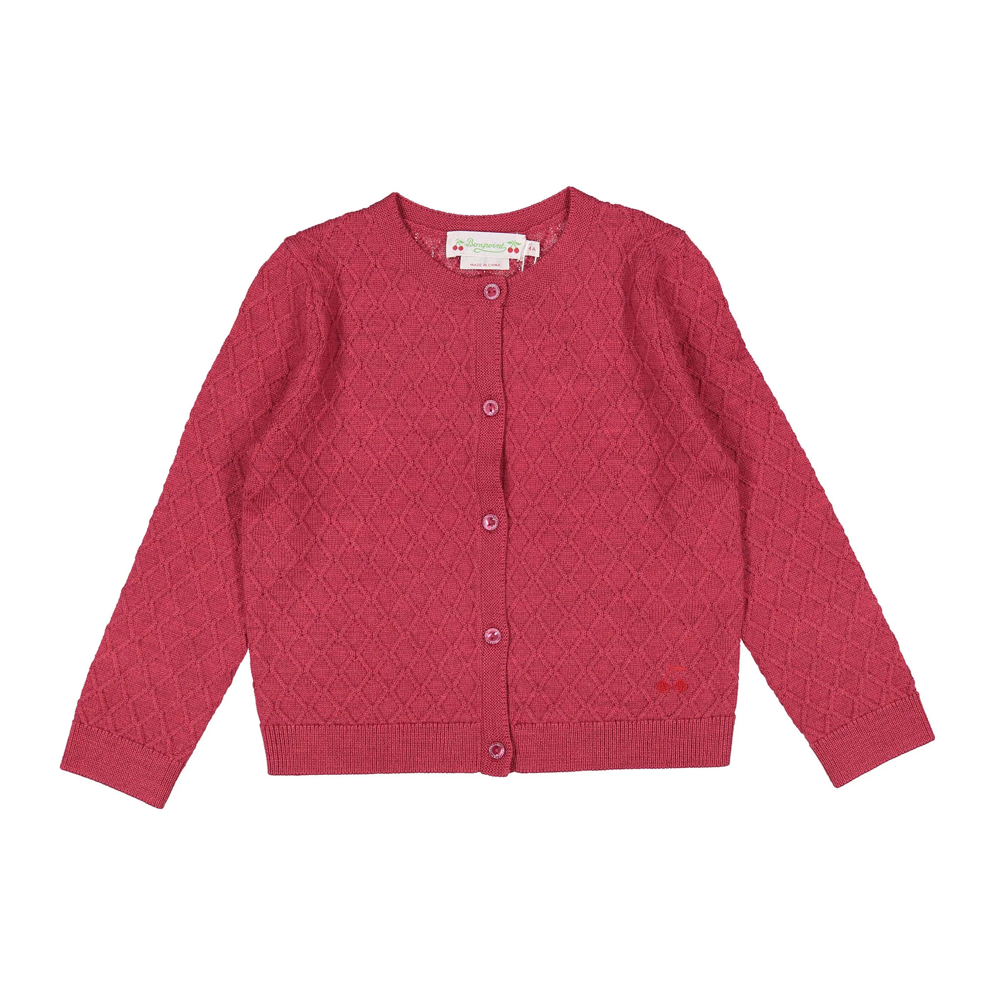 Bonpoint Cherry Garancie Cardigan
