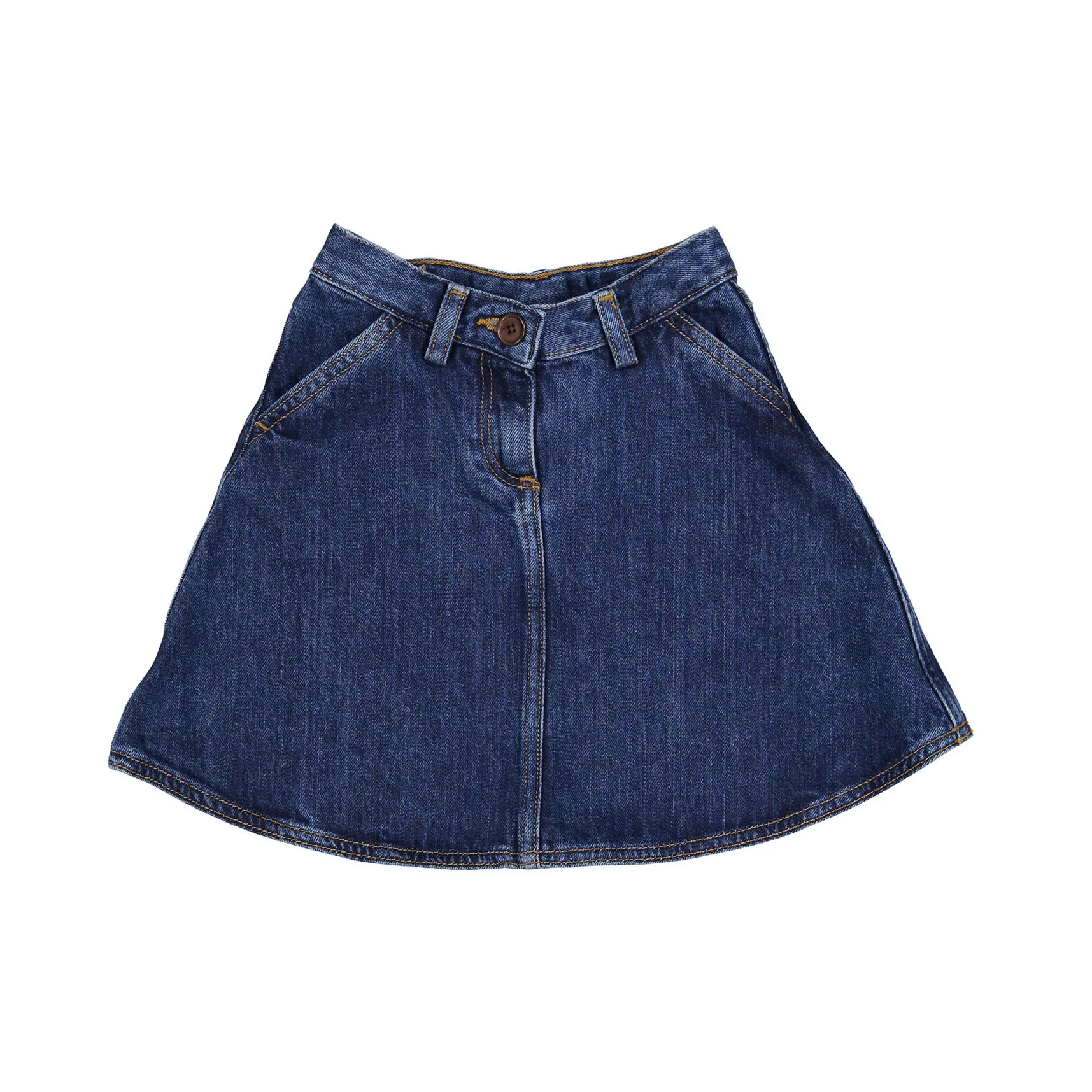 Bonpoint Denim Gingia Skirt