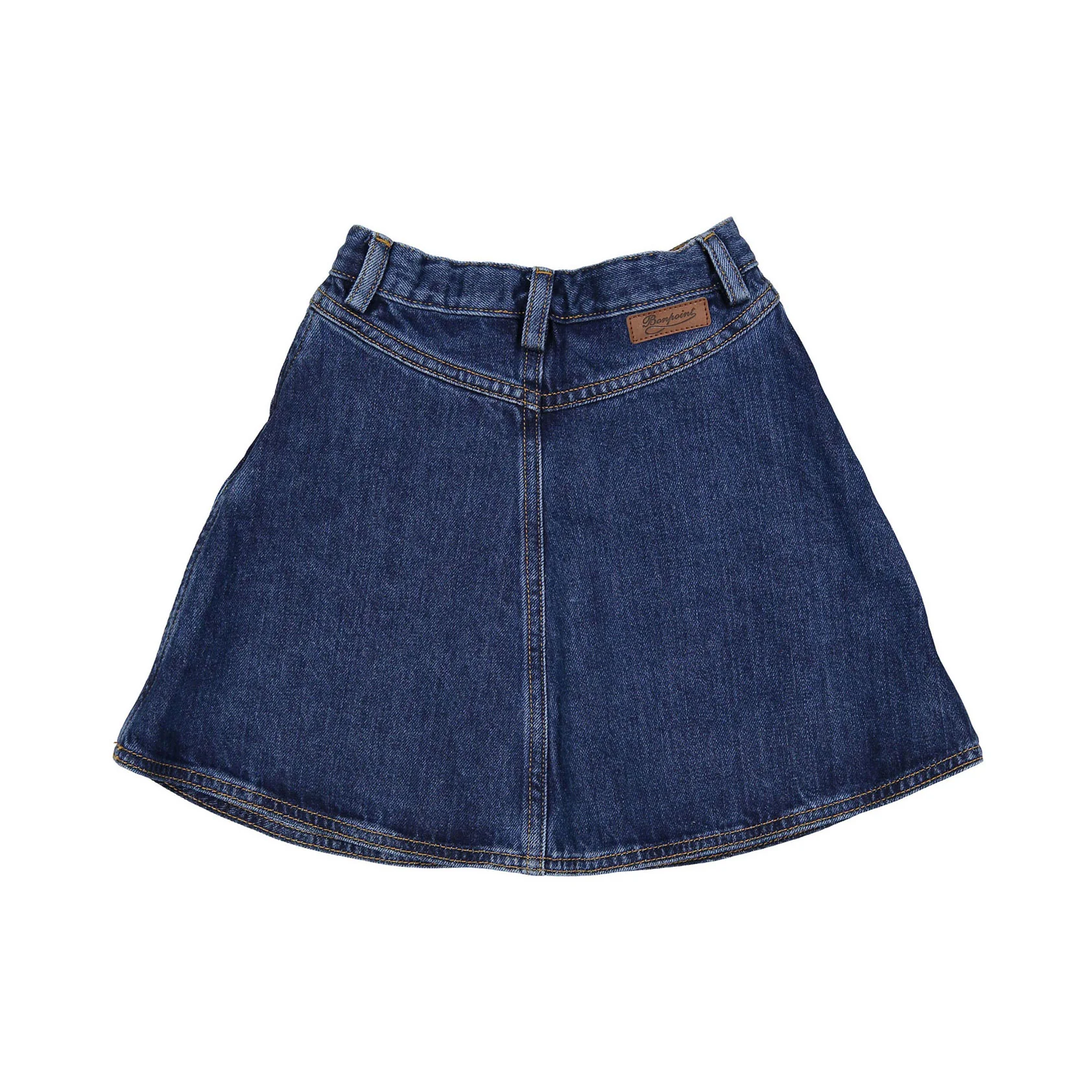 Bonpoint Denim Gingia Skirt - Image 2