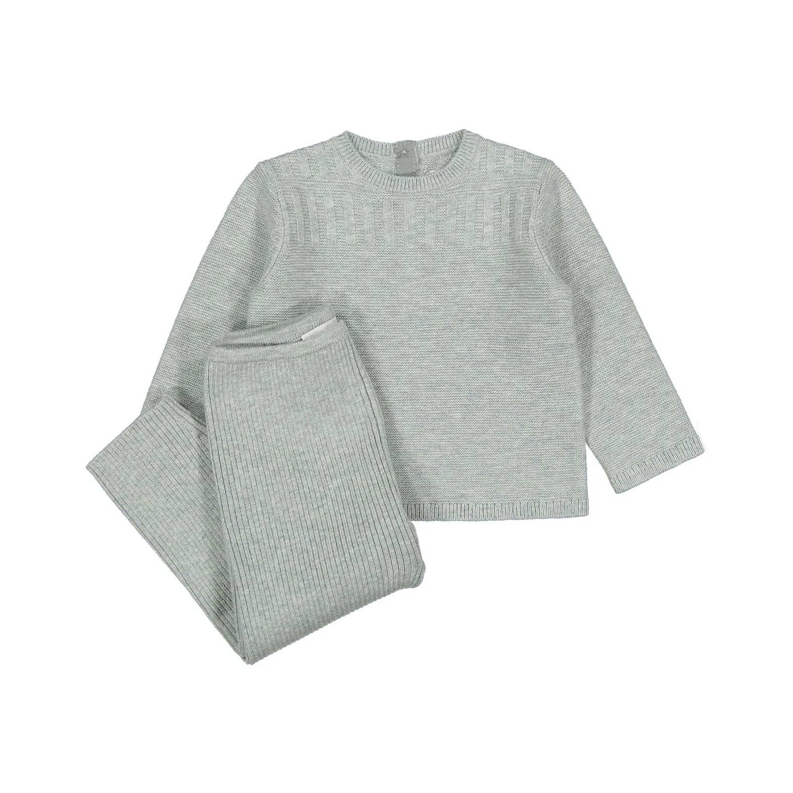Bonpoint Dove Grey Pullover and Leggings Baby Set
