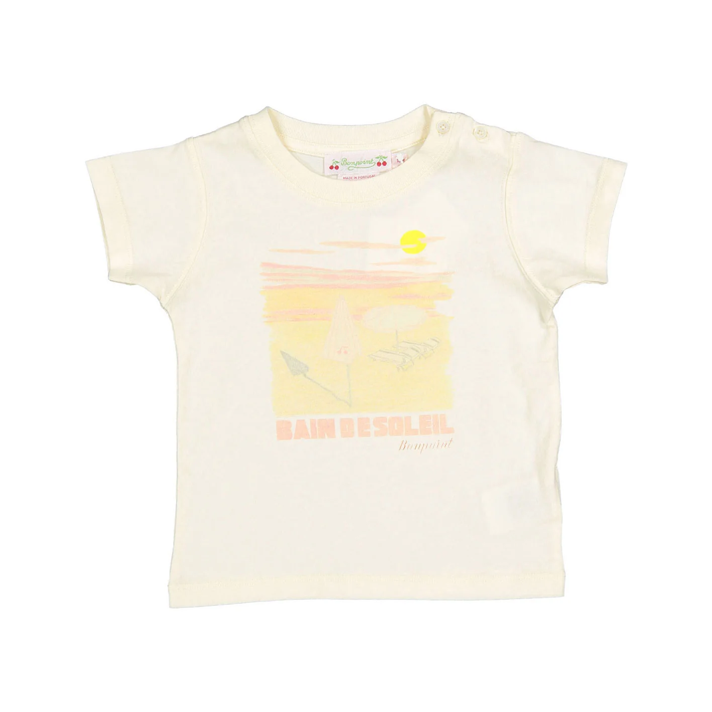 Bonpoint Ecru Dom Baby T-Shirt