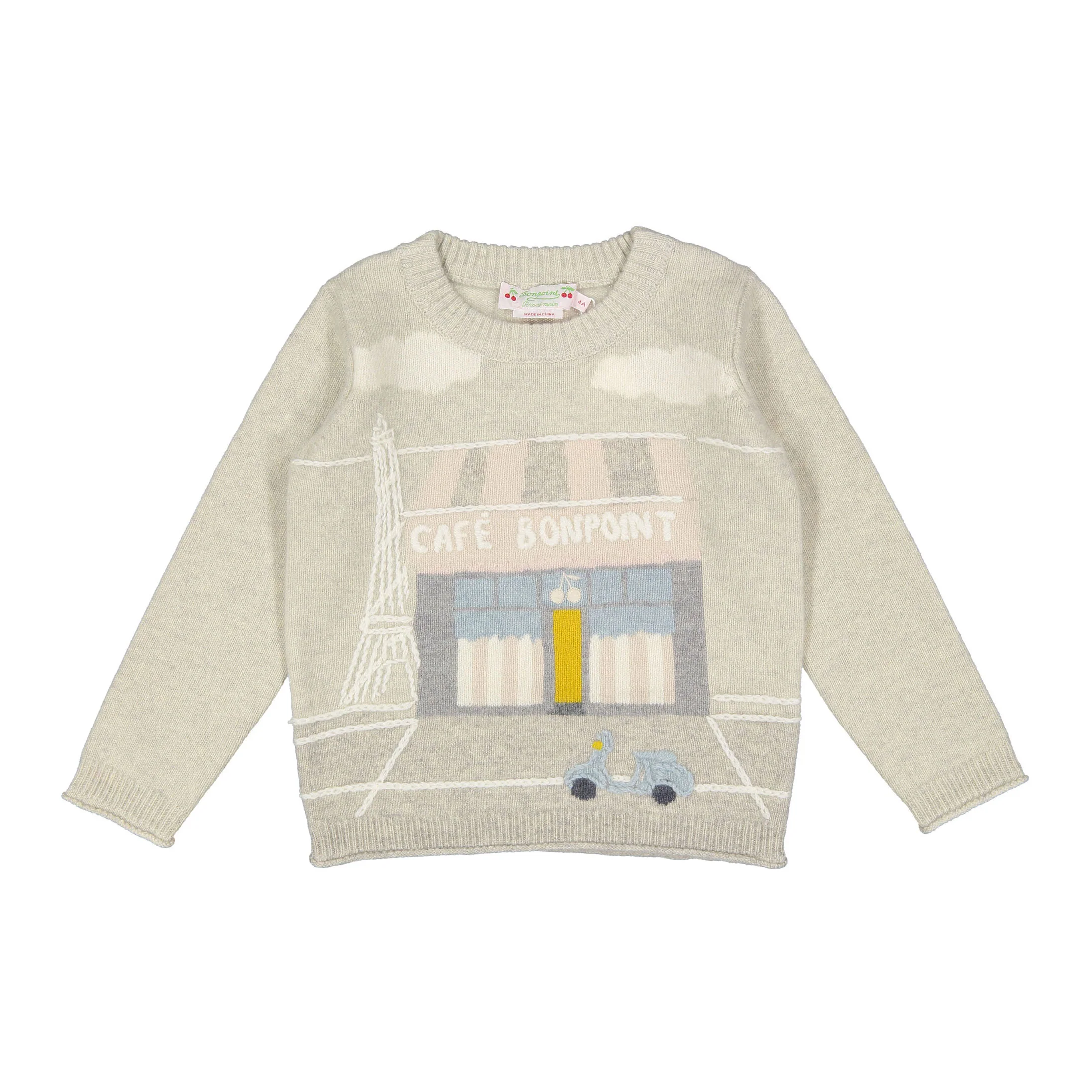 Bonpoint Light Grey Jodora Pullover