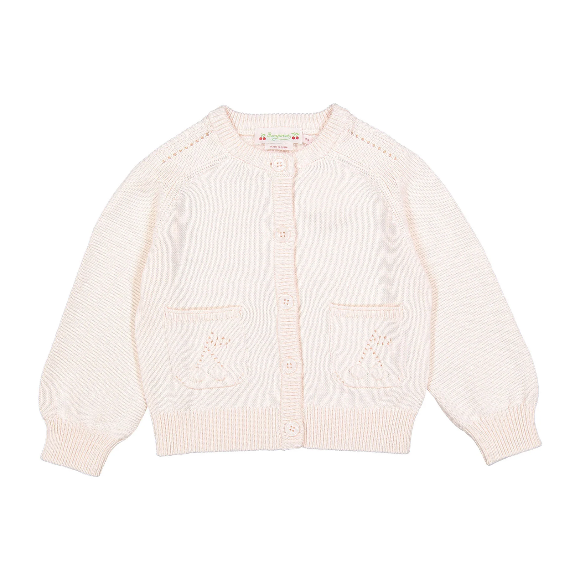 Bonpoint Light Pink Elisea Cardigan