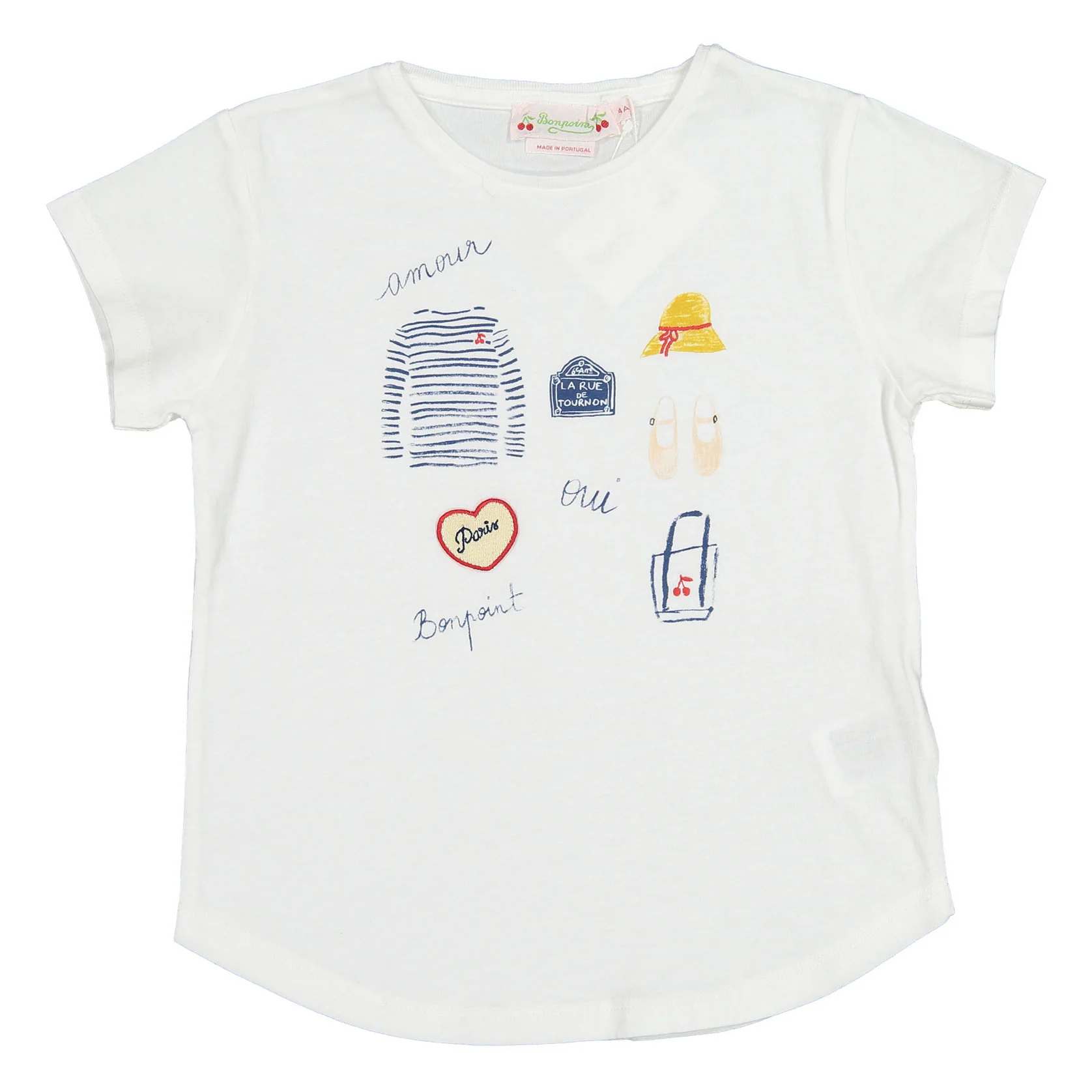 Bonpoint Milk White Aada T-Shirt
