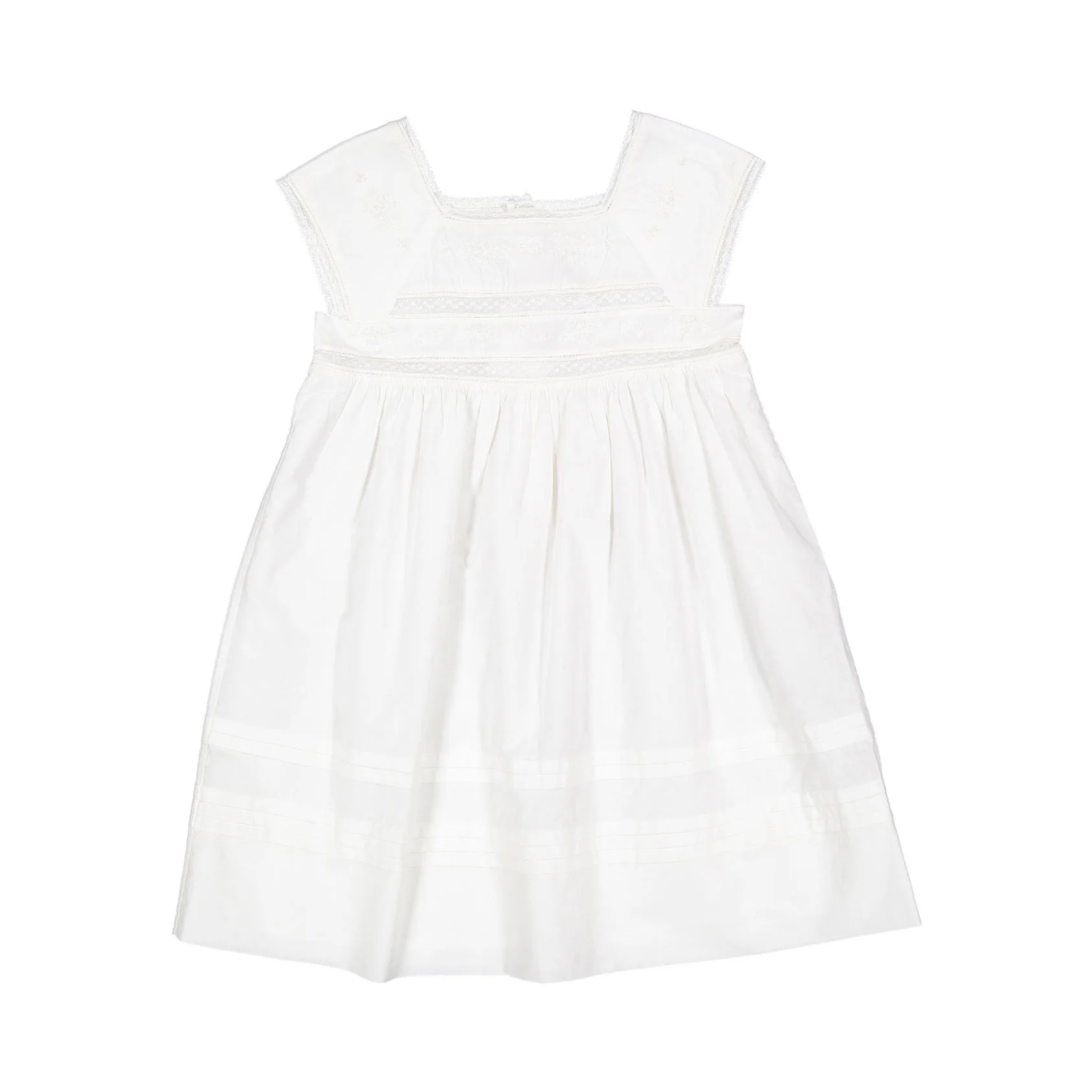 Bonpoint Milk White Rasberry Dress