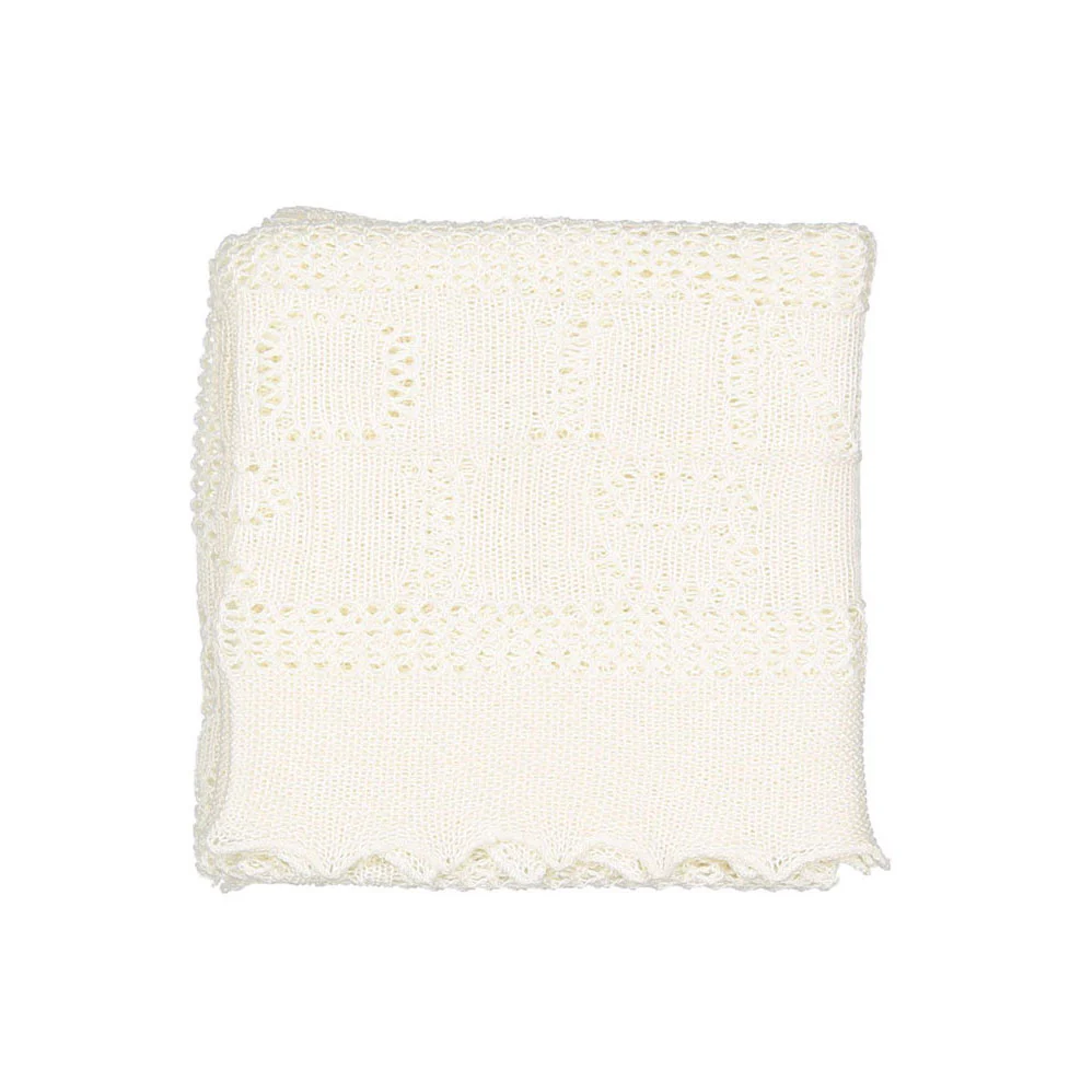 Bonpoint Off White Pehurchale Baby Blanket