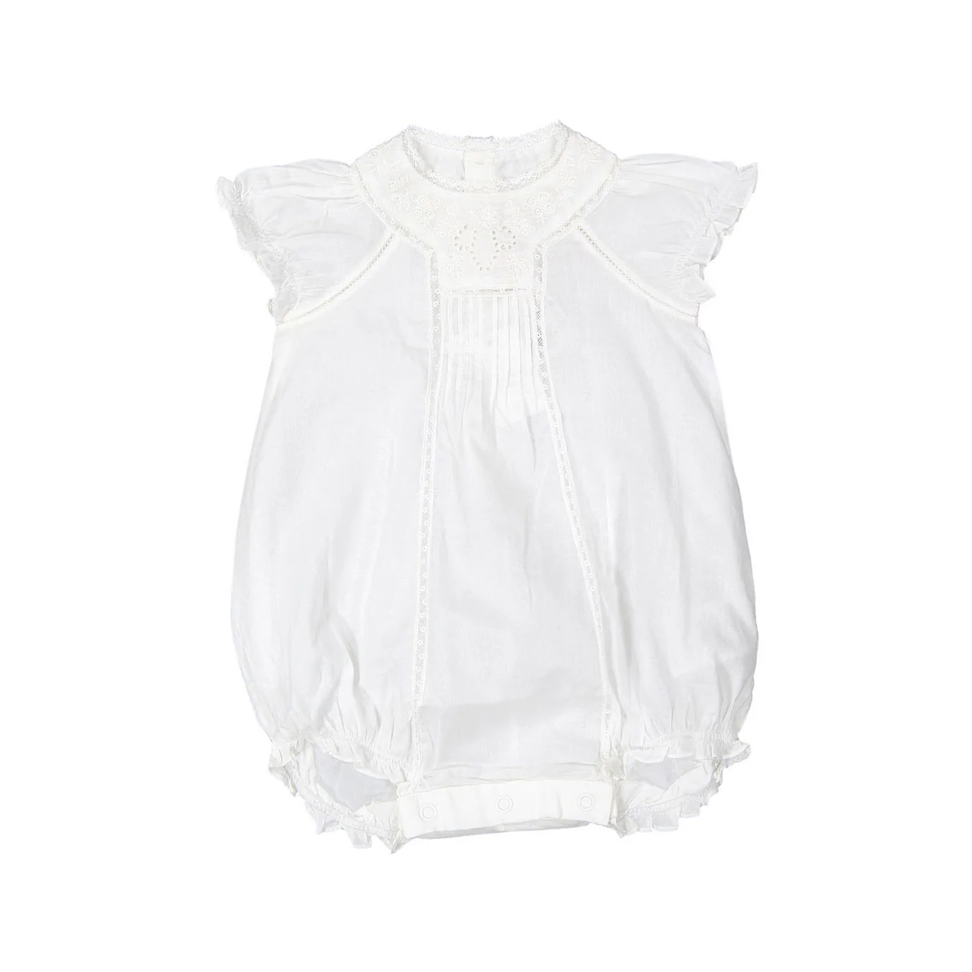 Bonpoint Off White Pelotti Romper