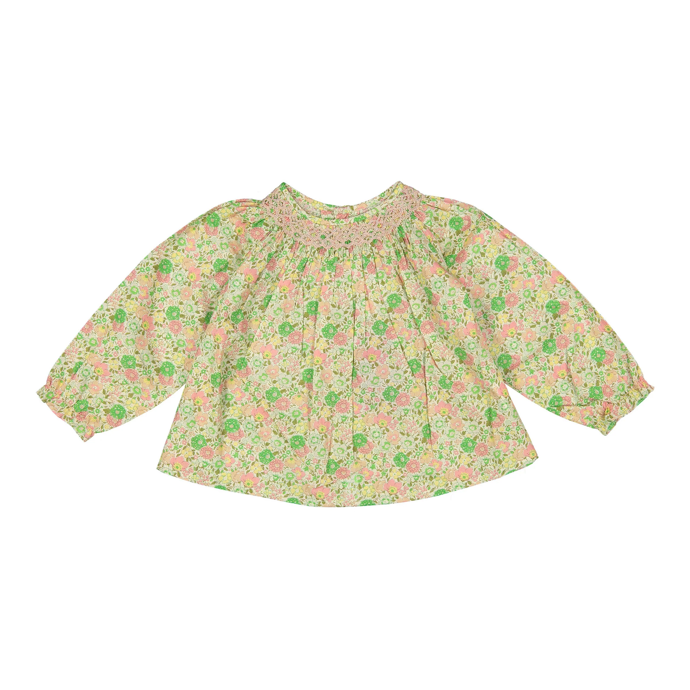 Bonpoint Pale Pink Smocked Baby Blouse