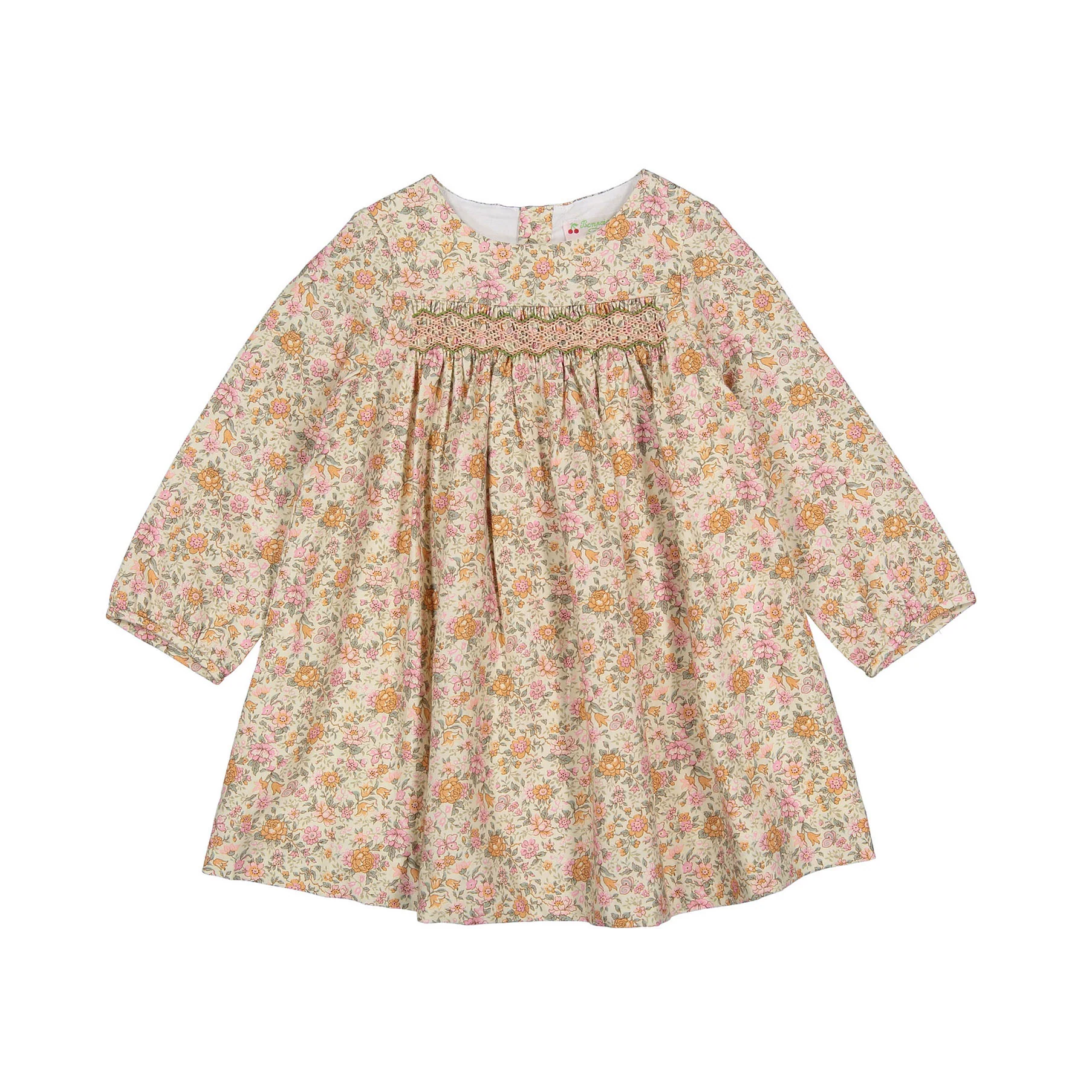 Bonpoint Pale Rose Floral Smockee Felicie Baby Dress