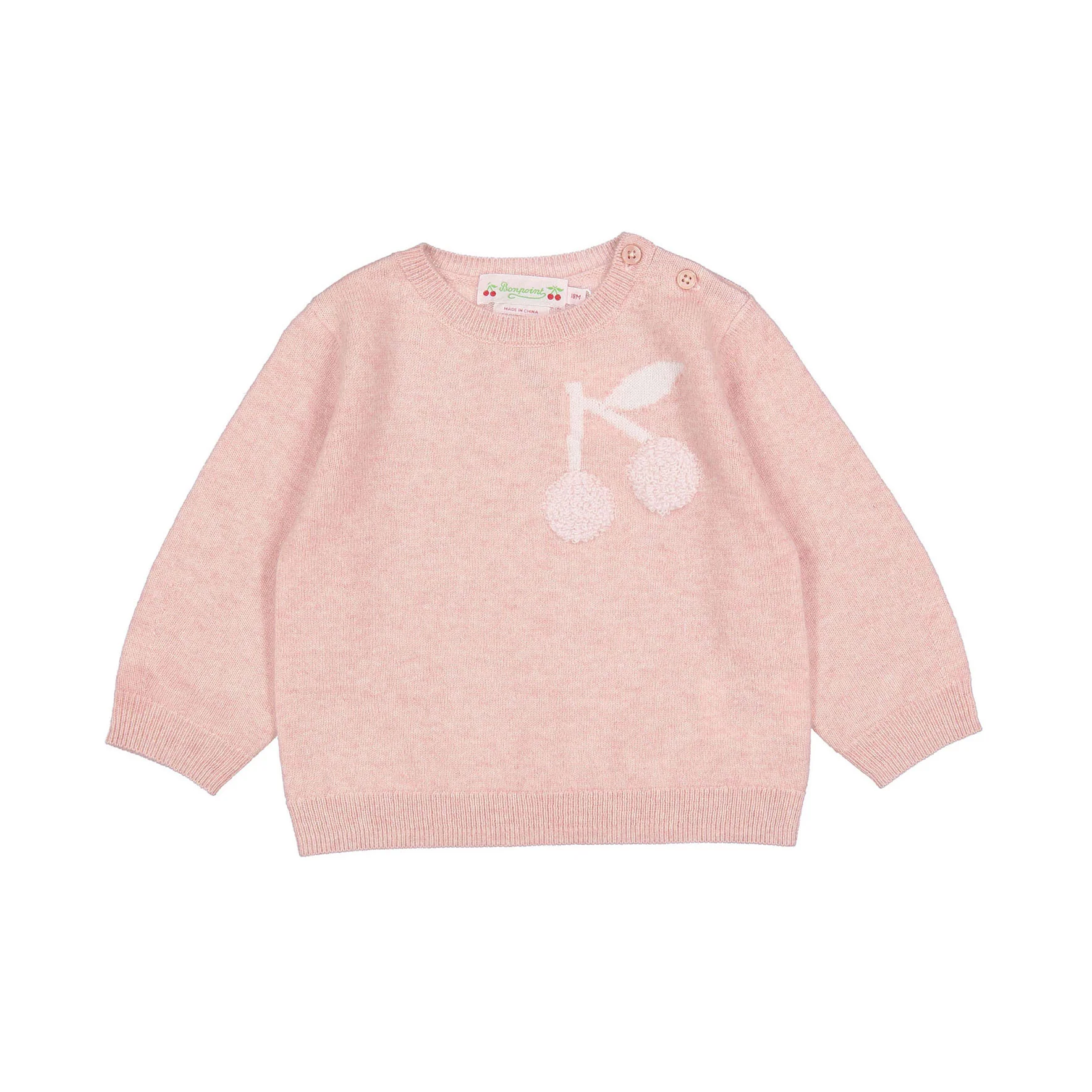 Bonpoint Pink Almire Baby Sweater