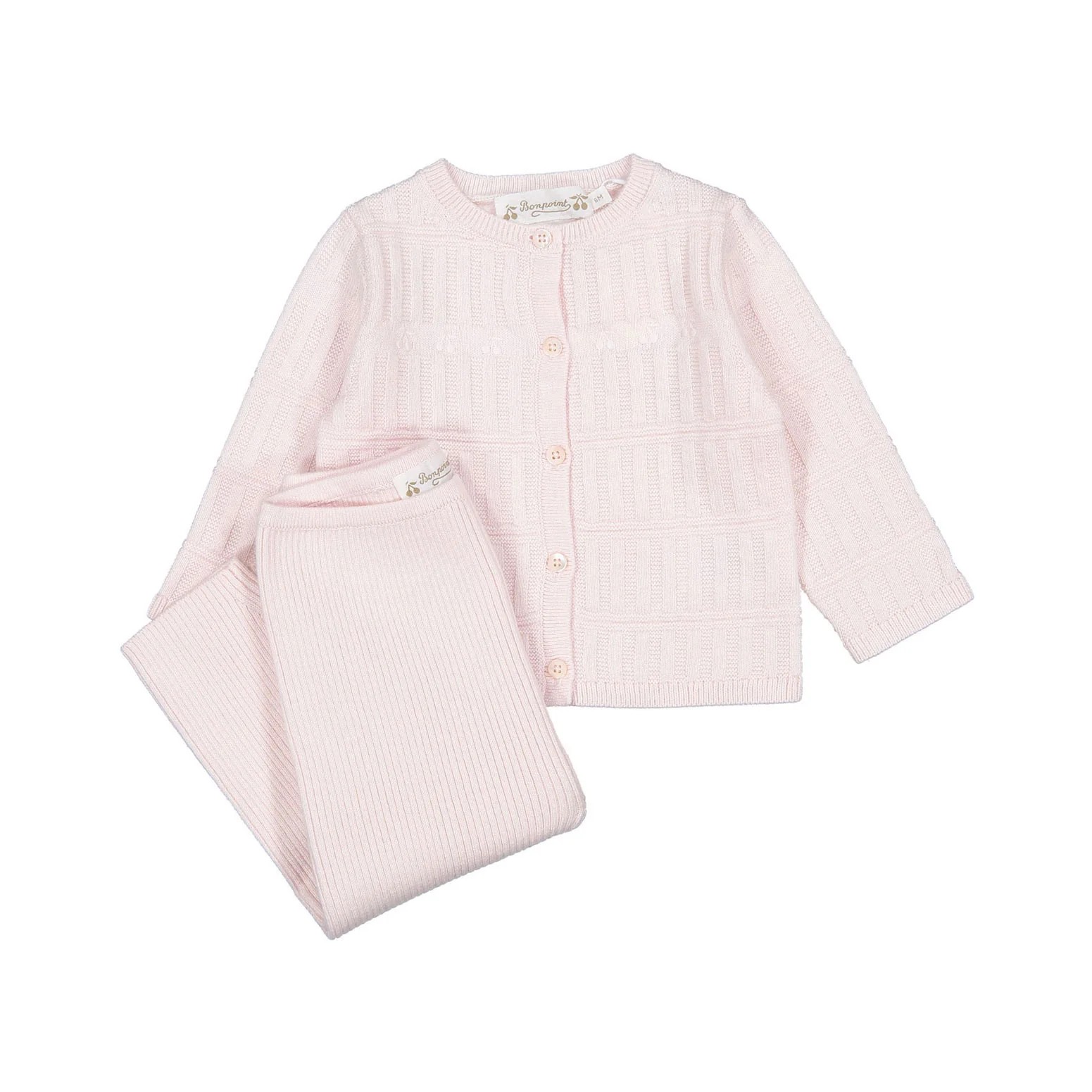 Bonpoint Pink Outfit Baby Set