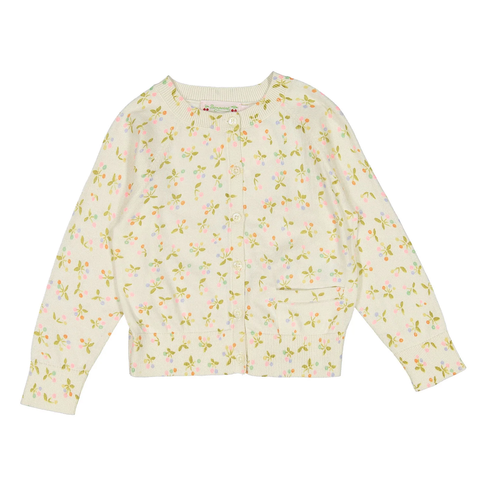 Bonpoint Pink Print Enoha Cardigan