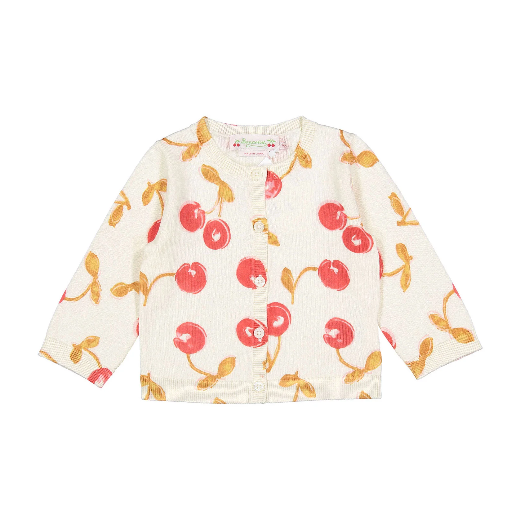 Bonpoint Powder Pink Teyana Baby Cardigan