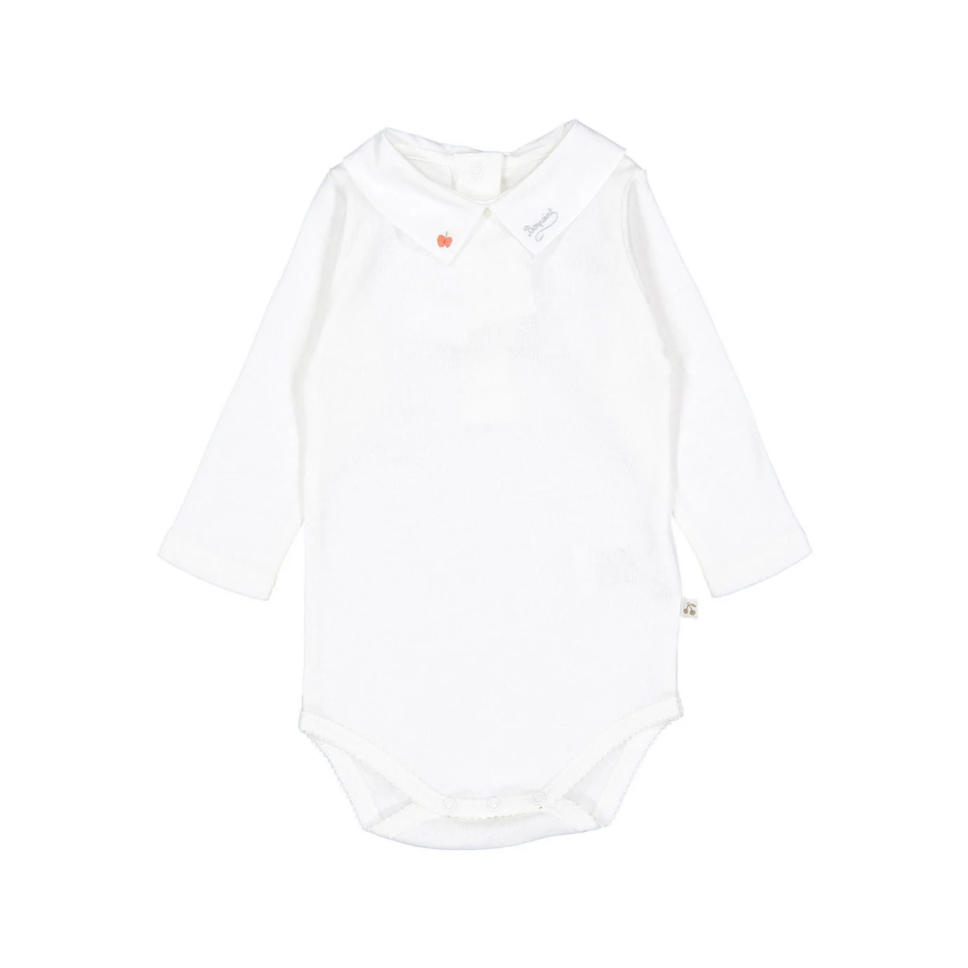 Bonpoint Red Apple Collar September Baby Bodysuit