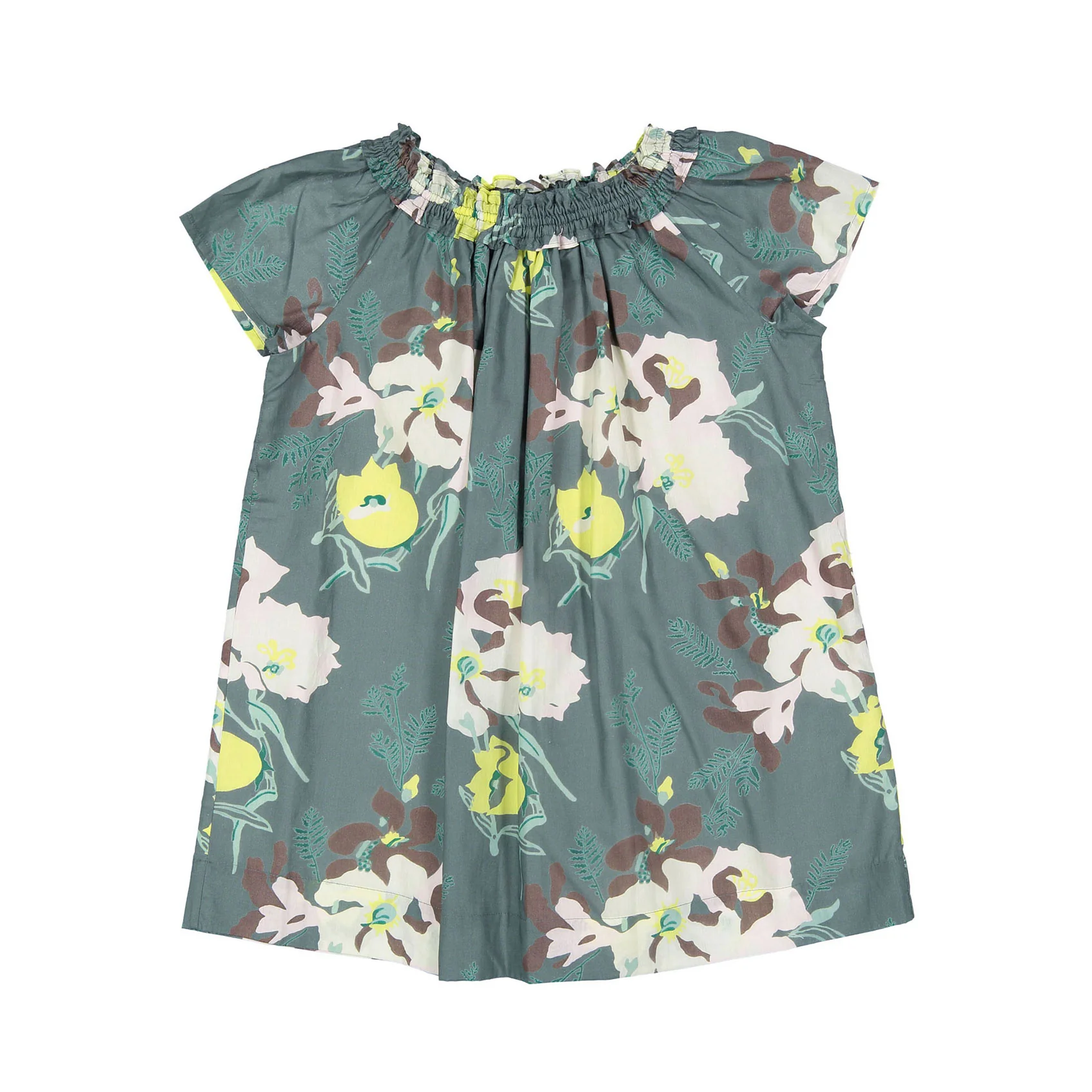 Bonpoint Slate Green Goldie Dress