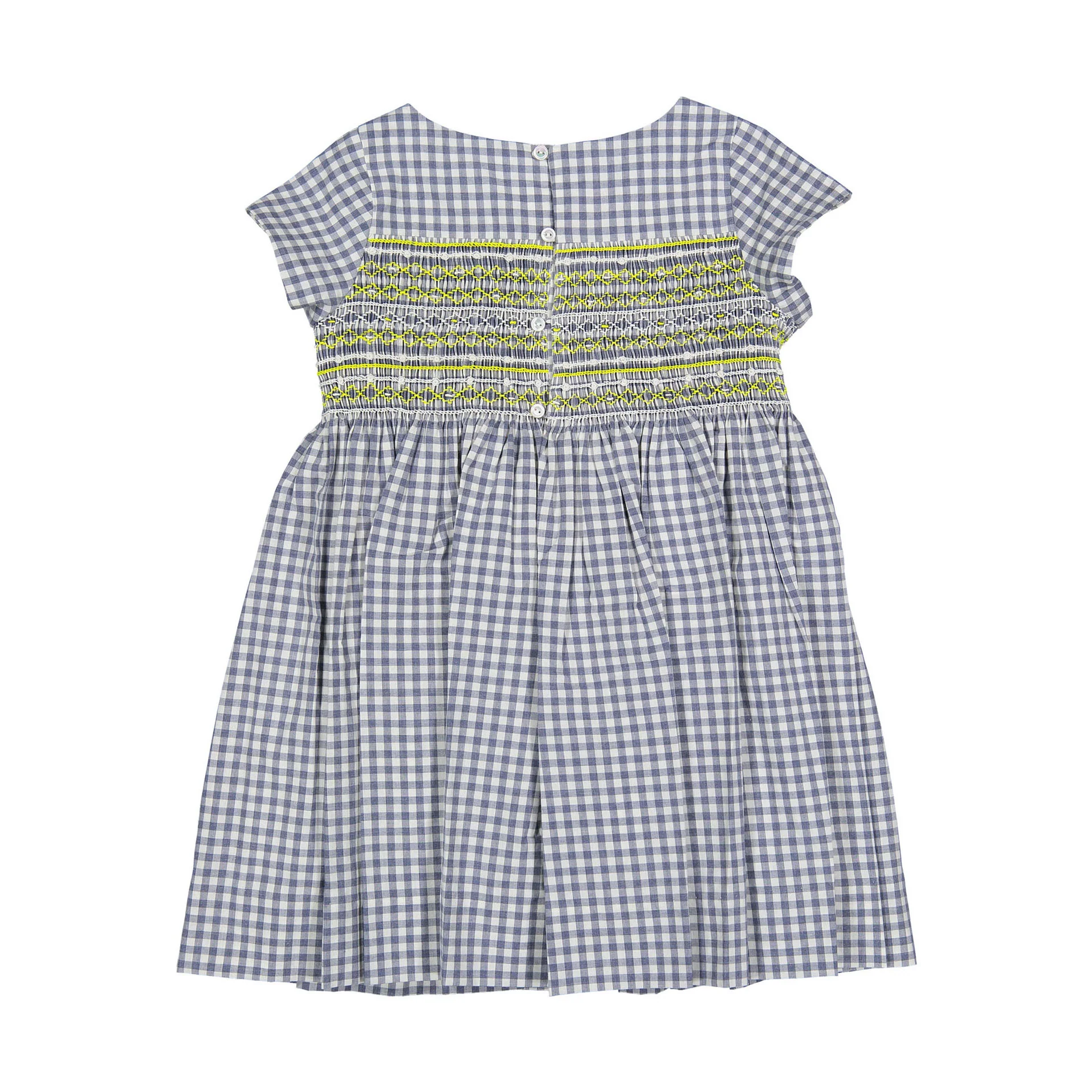 Bonpoint Slate Grey Maruska Smocked Baby Dress - Image 2
