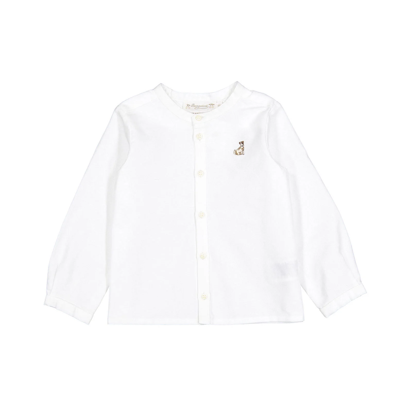 Bonpoint White Button Baby Tunic