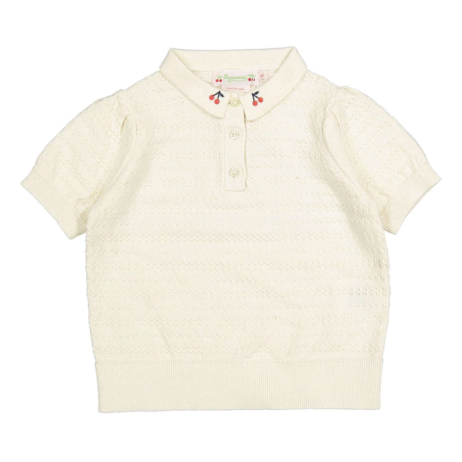 Bonpoint White Evani Polo