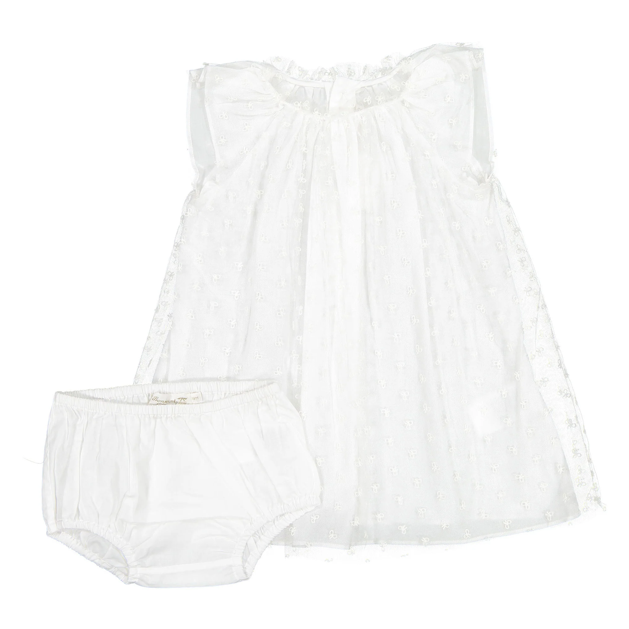 Bonpoint White Nuage Baby Dress
