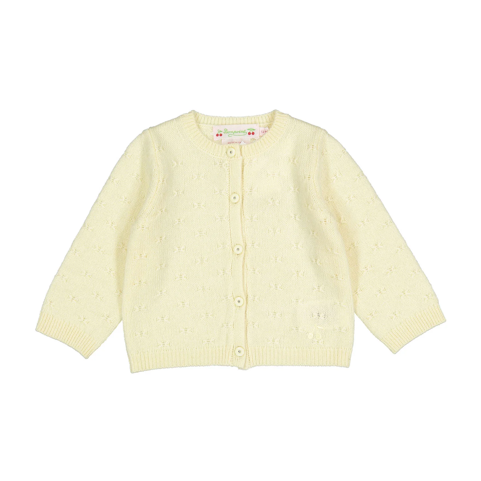Bonpoint Yellow Tibile Baby Cardigan