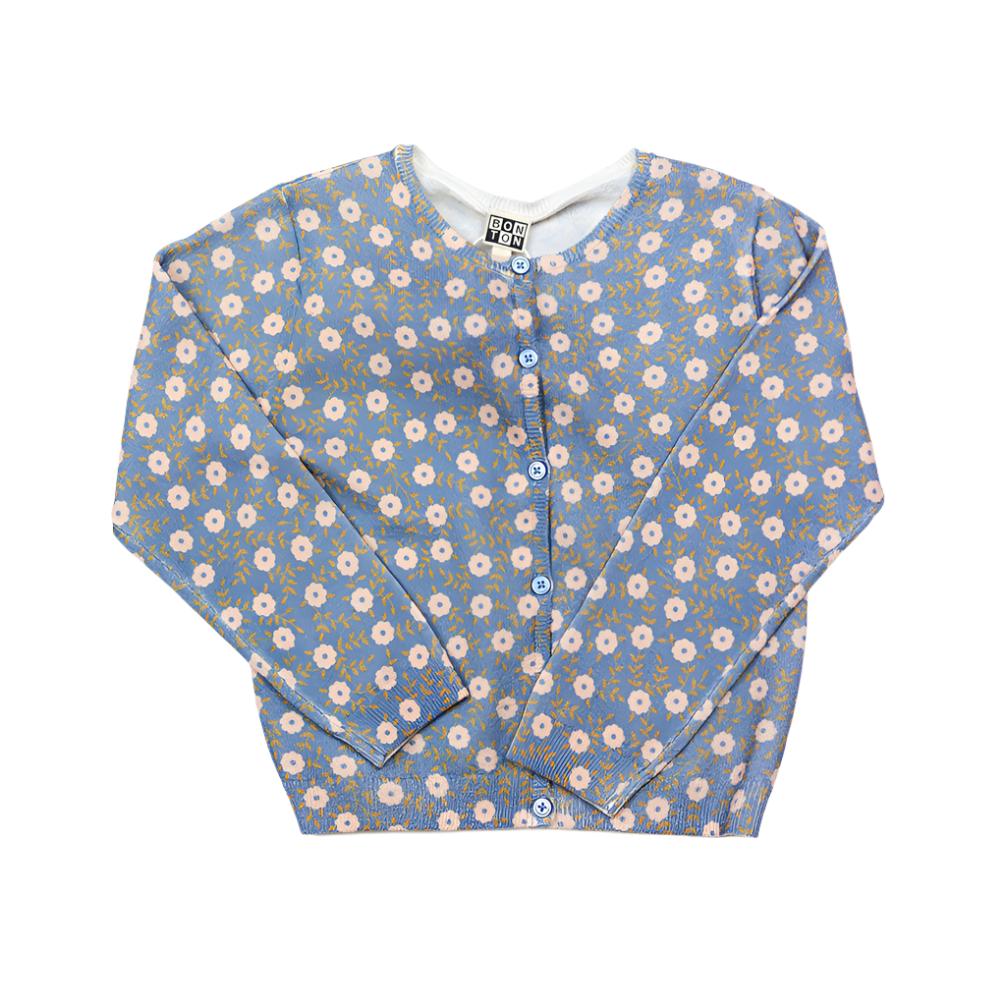 Bonton Blue Floral Lilou Cardigan