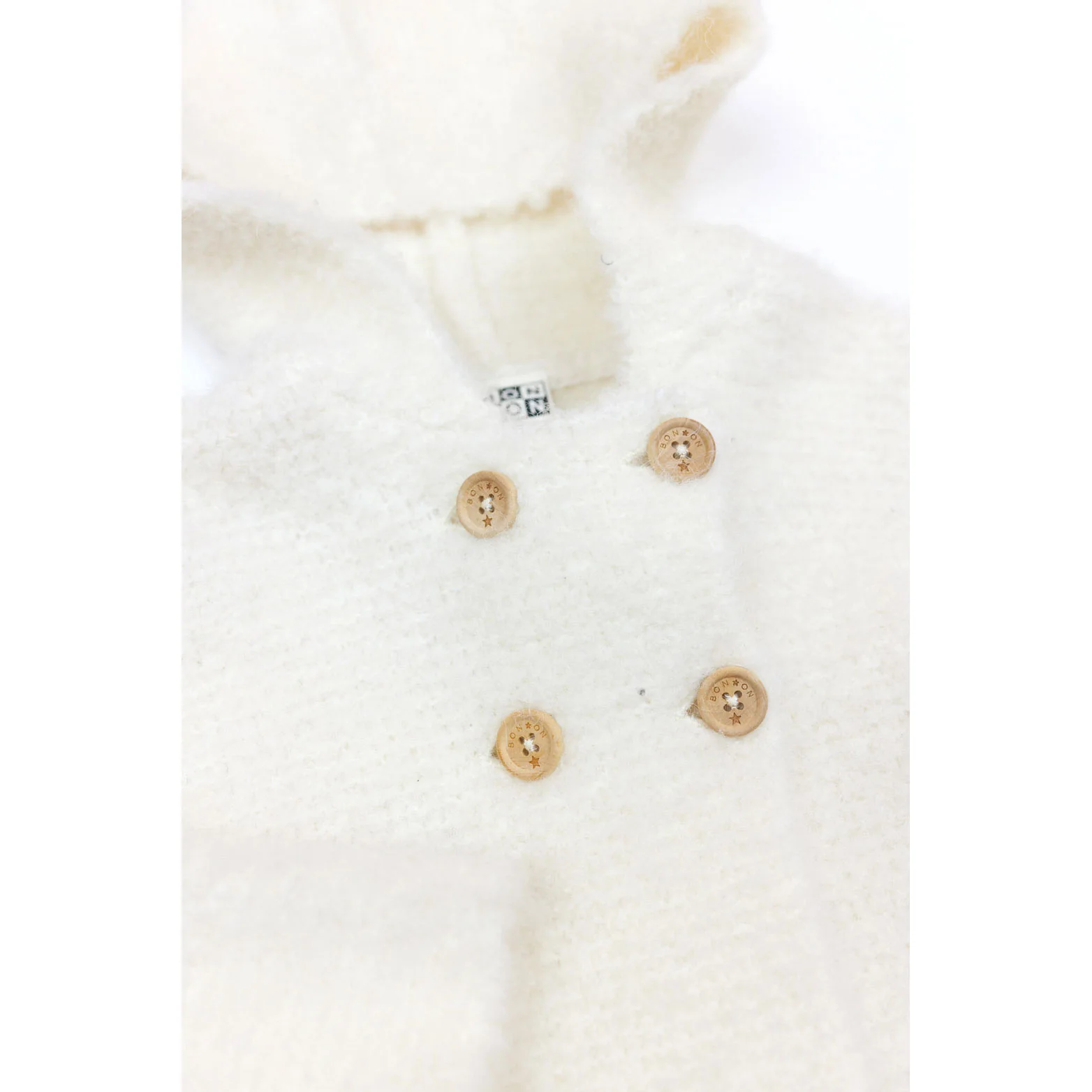 Bonton Cream Manteau Maille Baby Coat - Image 2