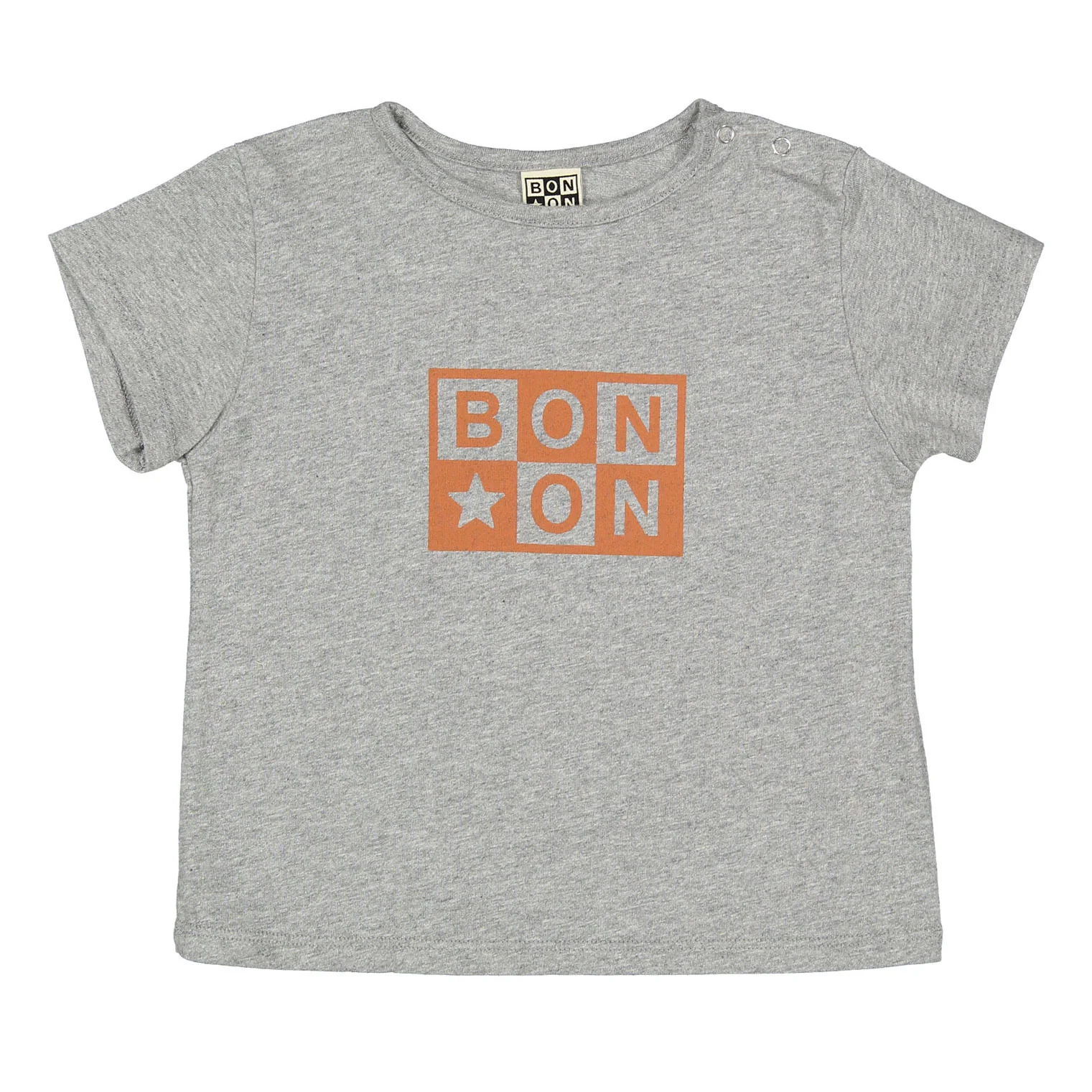 Bonton Heather Grey Logo Tuba Baby Tee