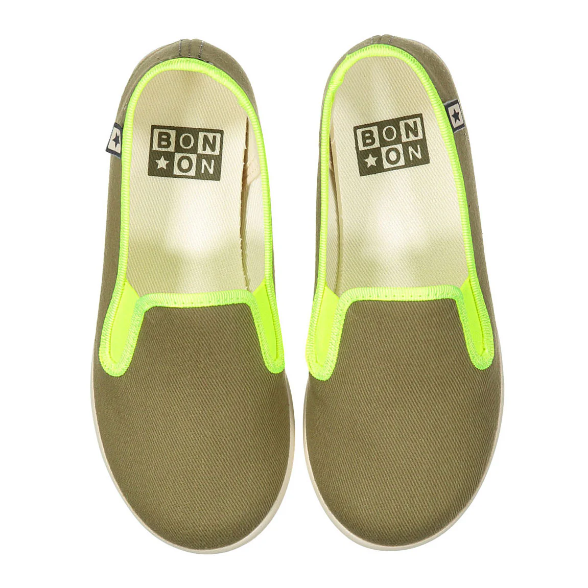 Bonton Khaki Bonton John Slip Ons