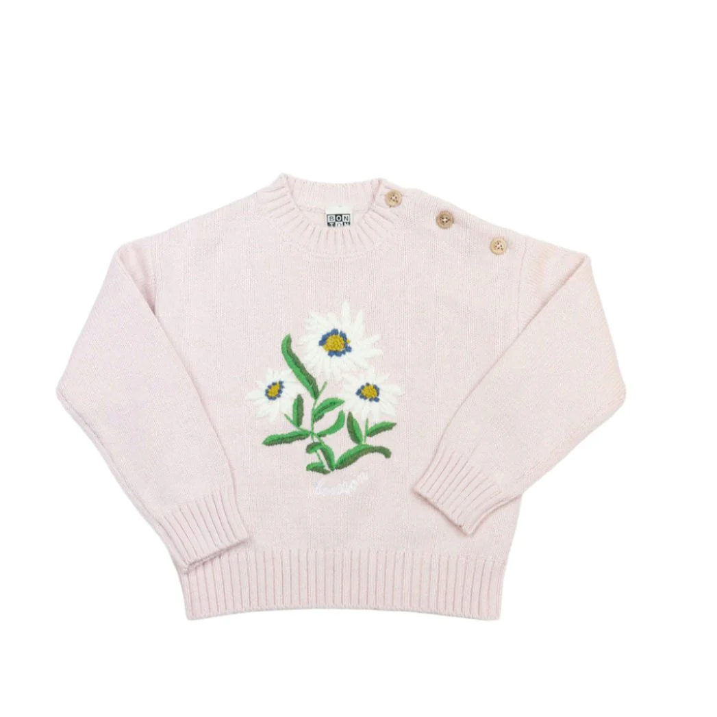 Bonton Peach Brode Fille Pullover