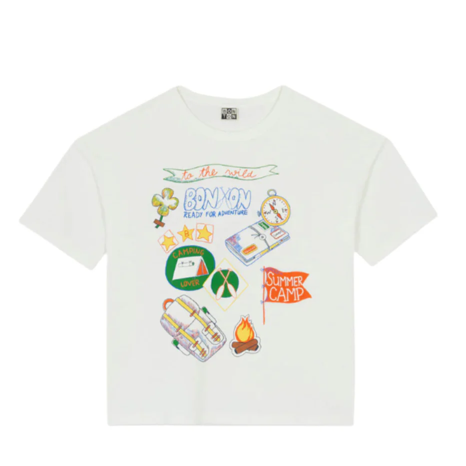 Bonton White Summer Camp Tee