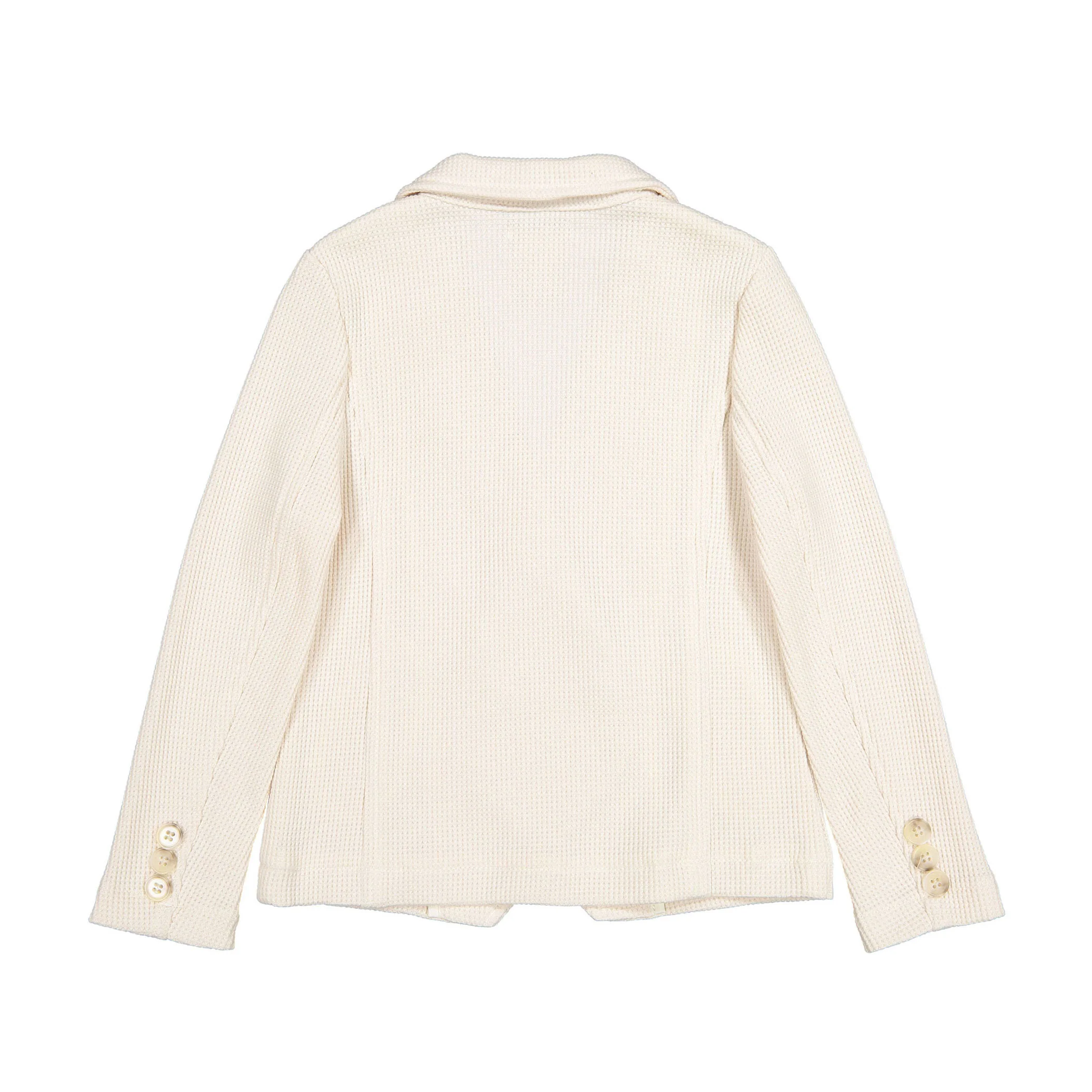 Boys and Arrows Beige Double Breasted Waffle Blazer - Image 3