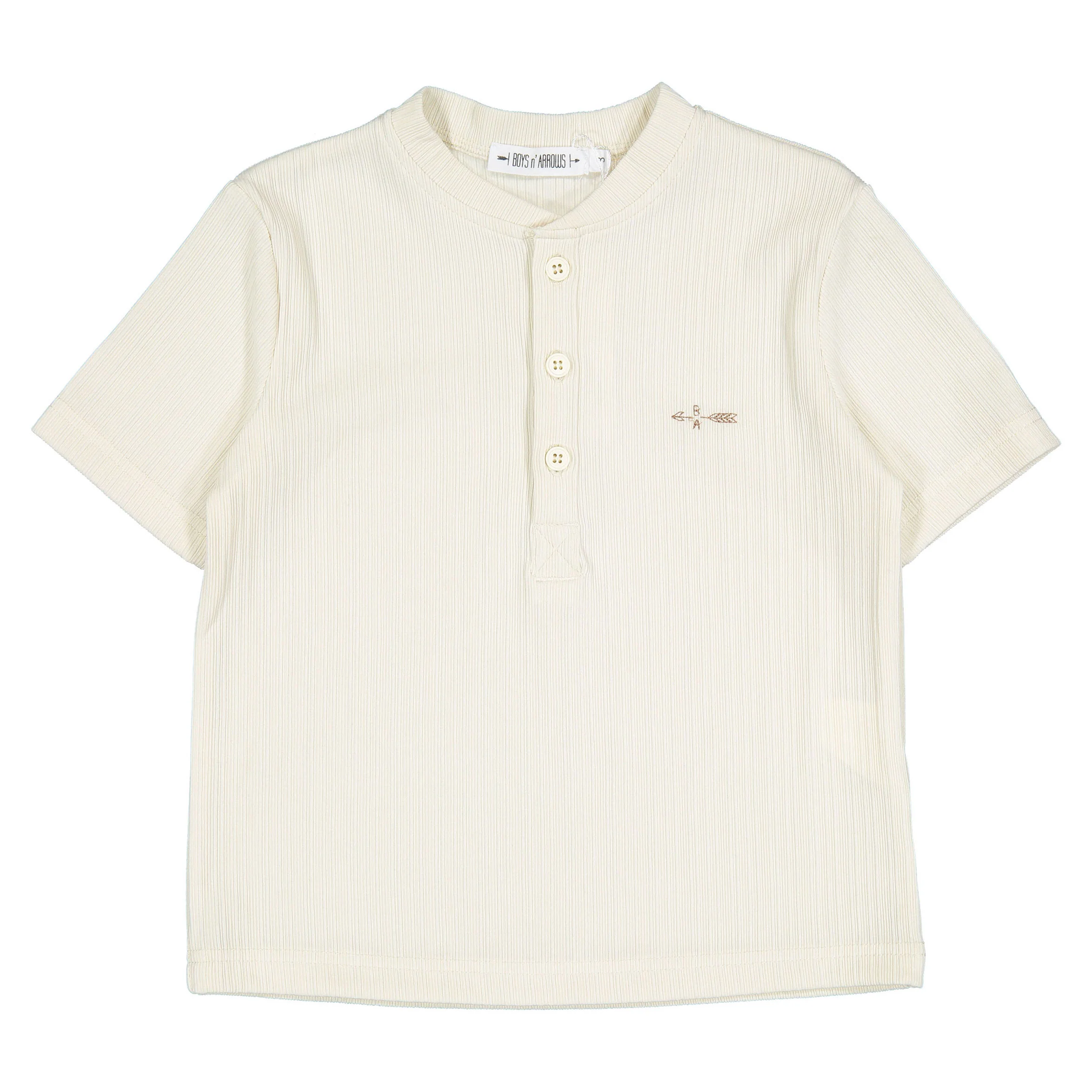 Boys and Arrows Cream Ribbed Top
