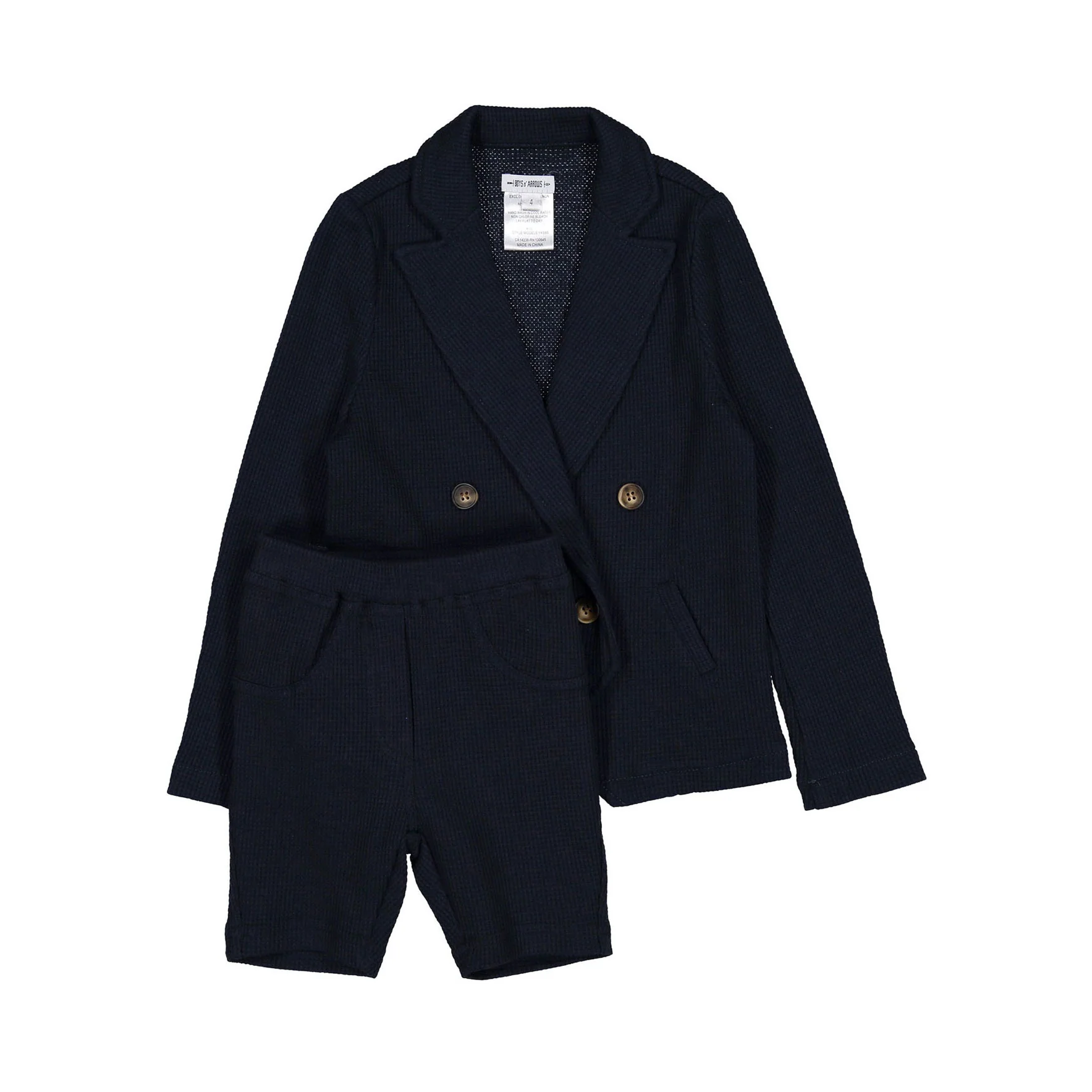 Boys and Arrows Navy Waffle Shorts - Image 3