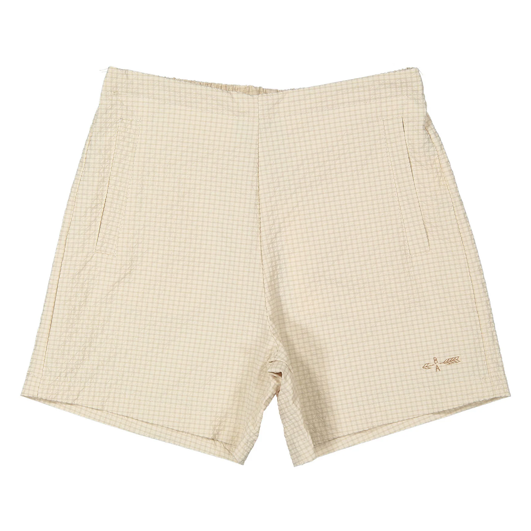 Boys and Arrows Tan Checked Shorts