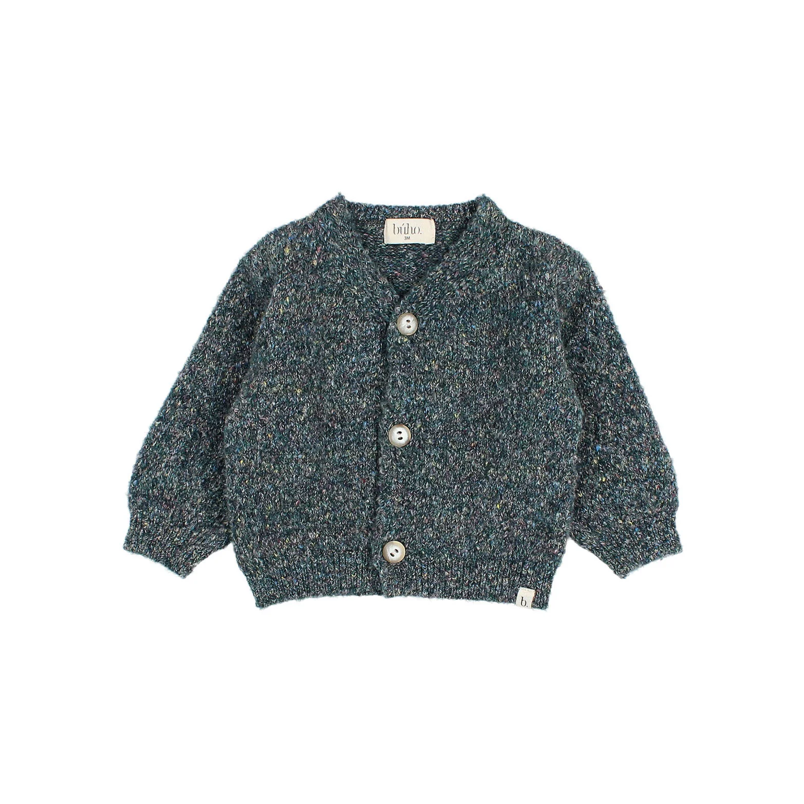 Buho Alpine Green Baby Melange Cardigan