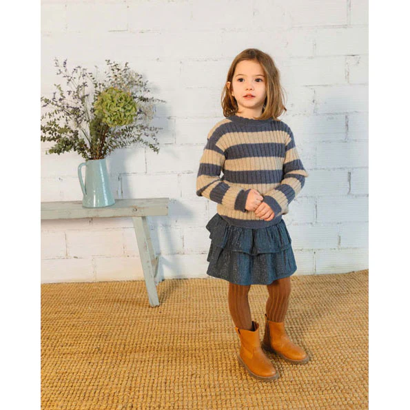 Buho Blue Rib Bands Sweater - Image 2