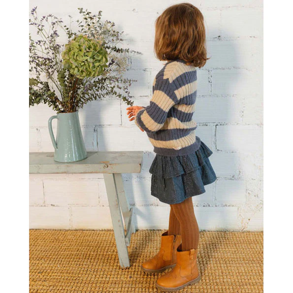 Buho Blue Rib Bands Sweater - Image 4