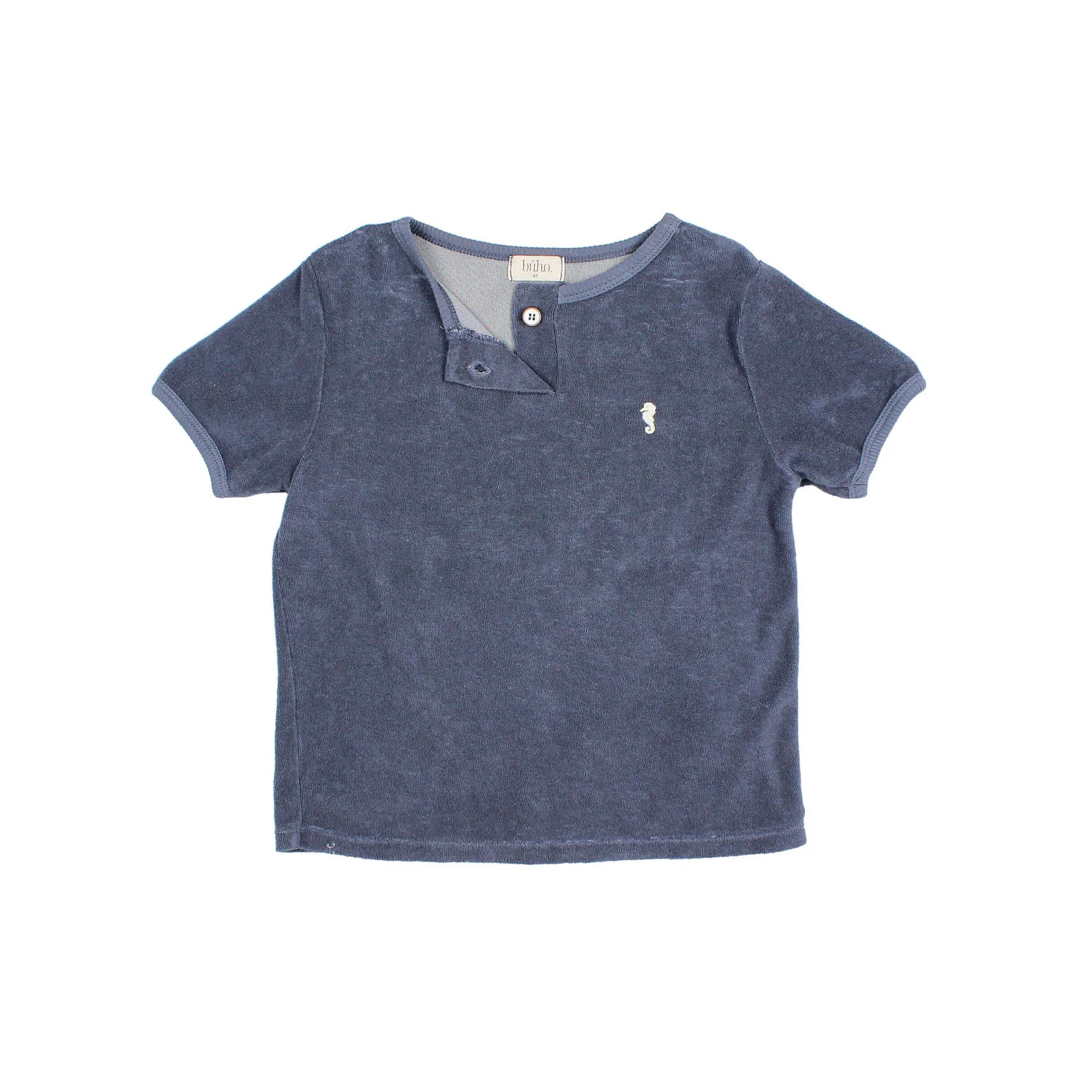 Buho Blue Stone Terry T-Shirt - Image 3