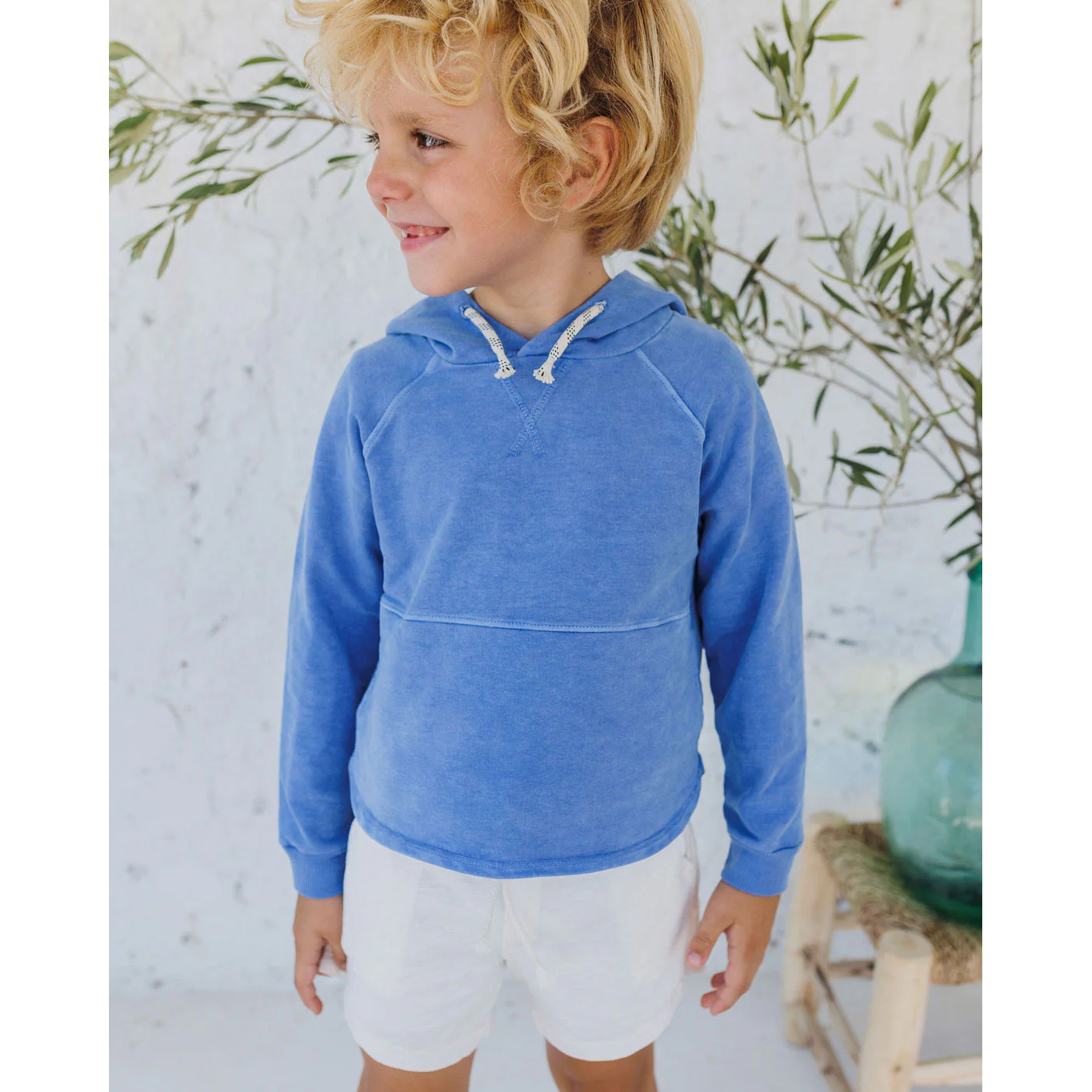 Buho Blue Surf Hood Fleece Pullover - Image 3
