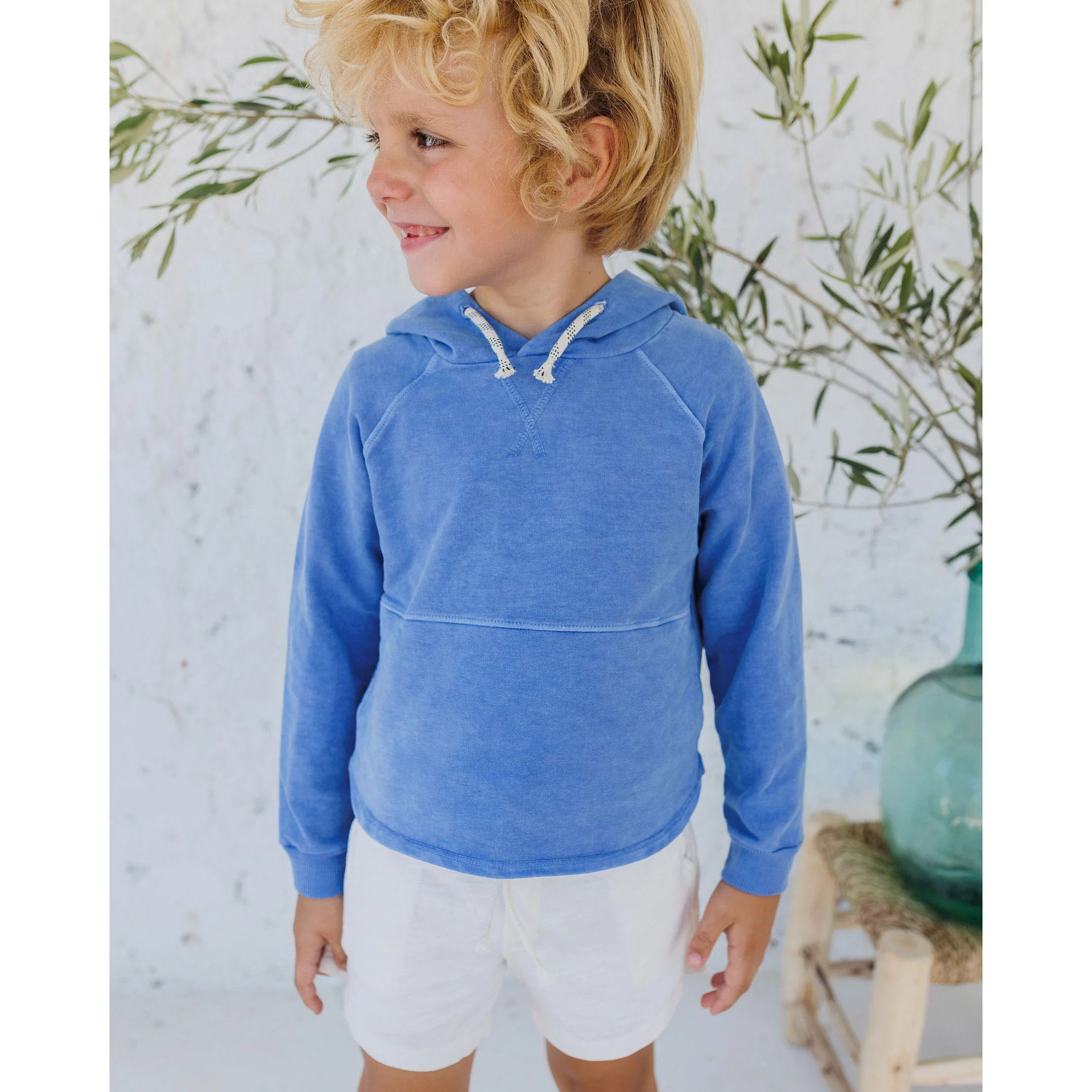 Buho Blue Surf Hood Fleece Pullover - Image 6