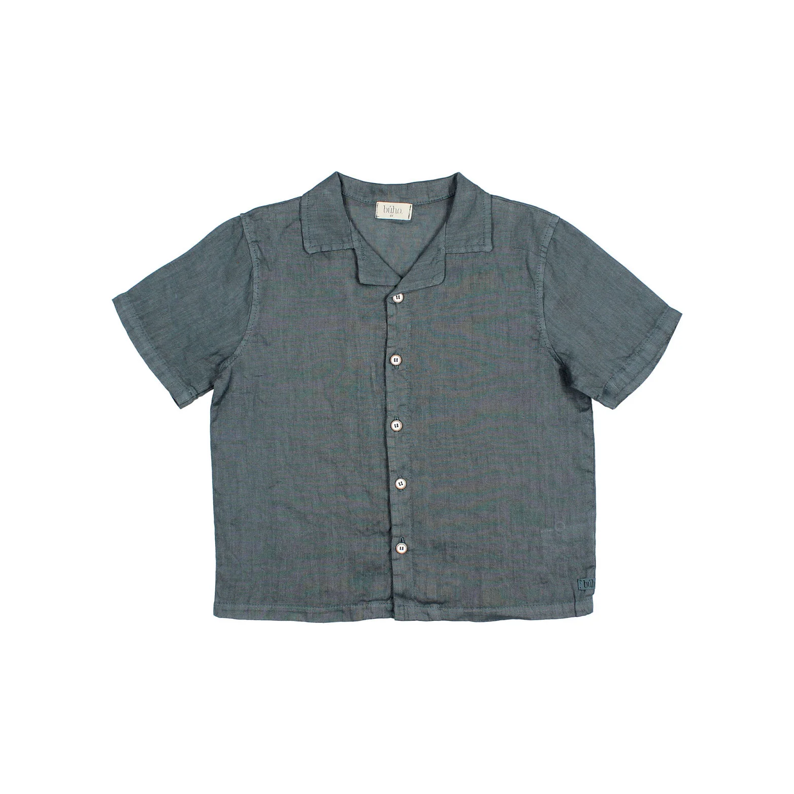 Buho Blue Teal Linen Shirt